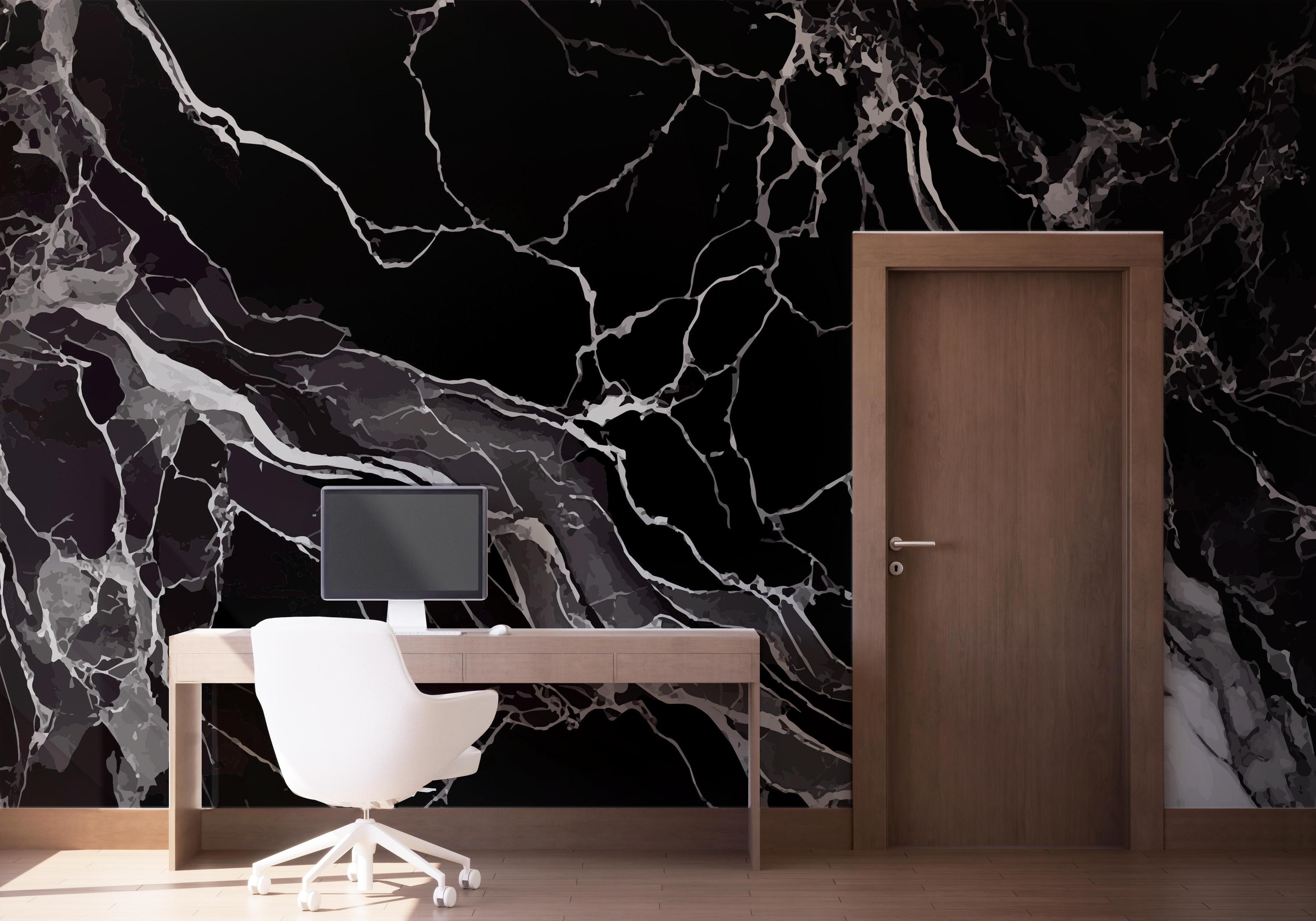 Fototapet Black Art Marble mockup 1