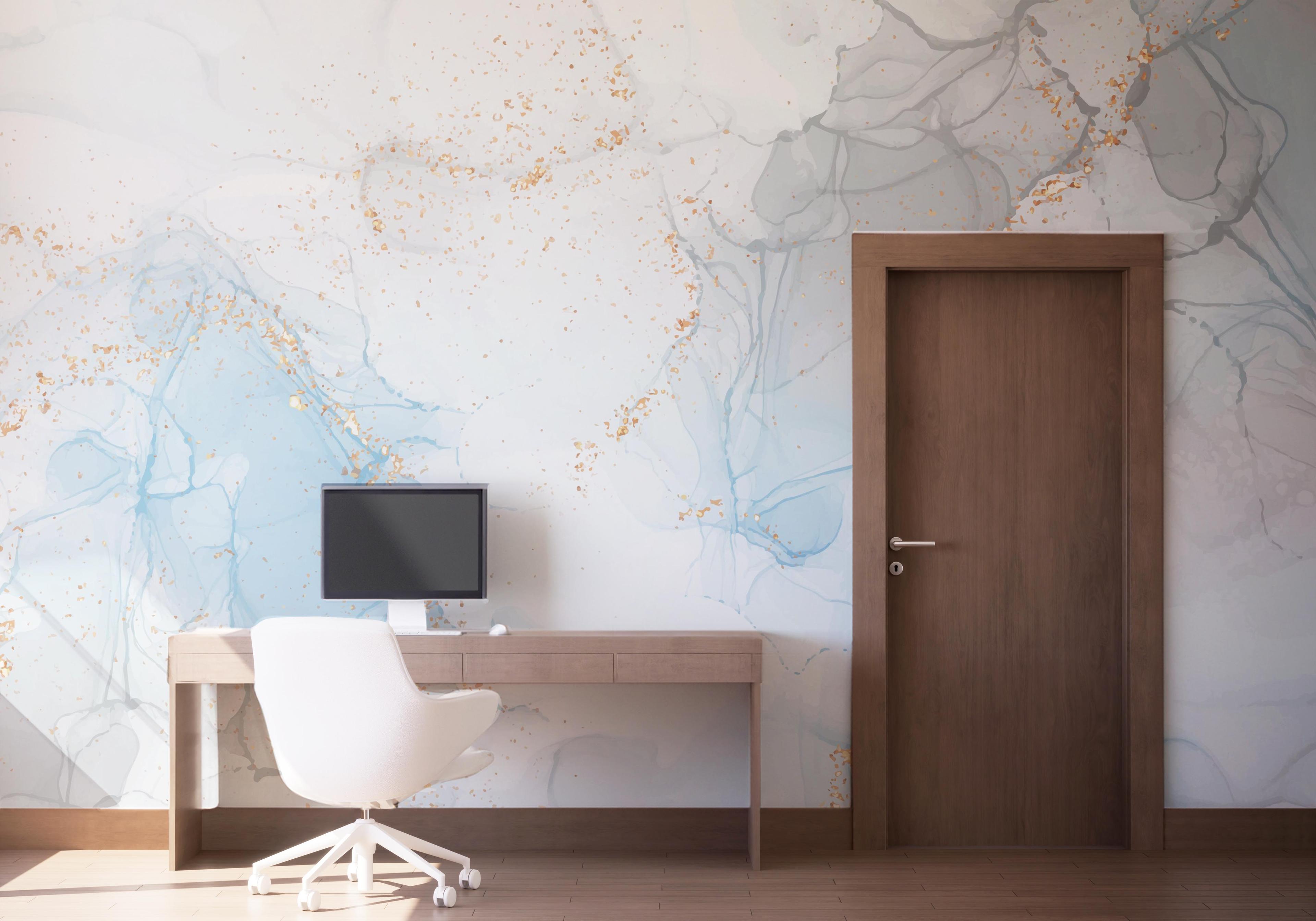 Fototapet Blue Alcohol Marble mockup 1