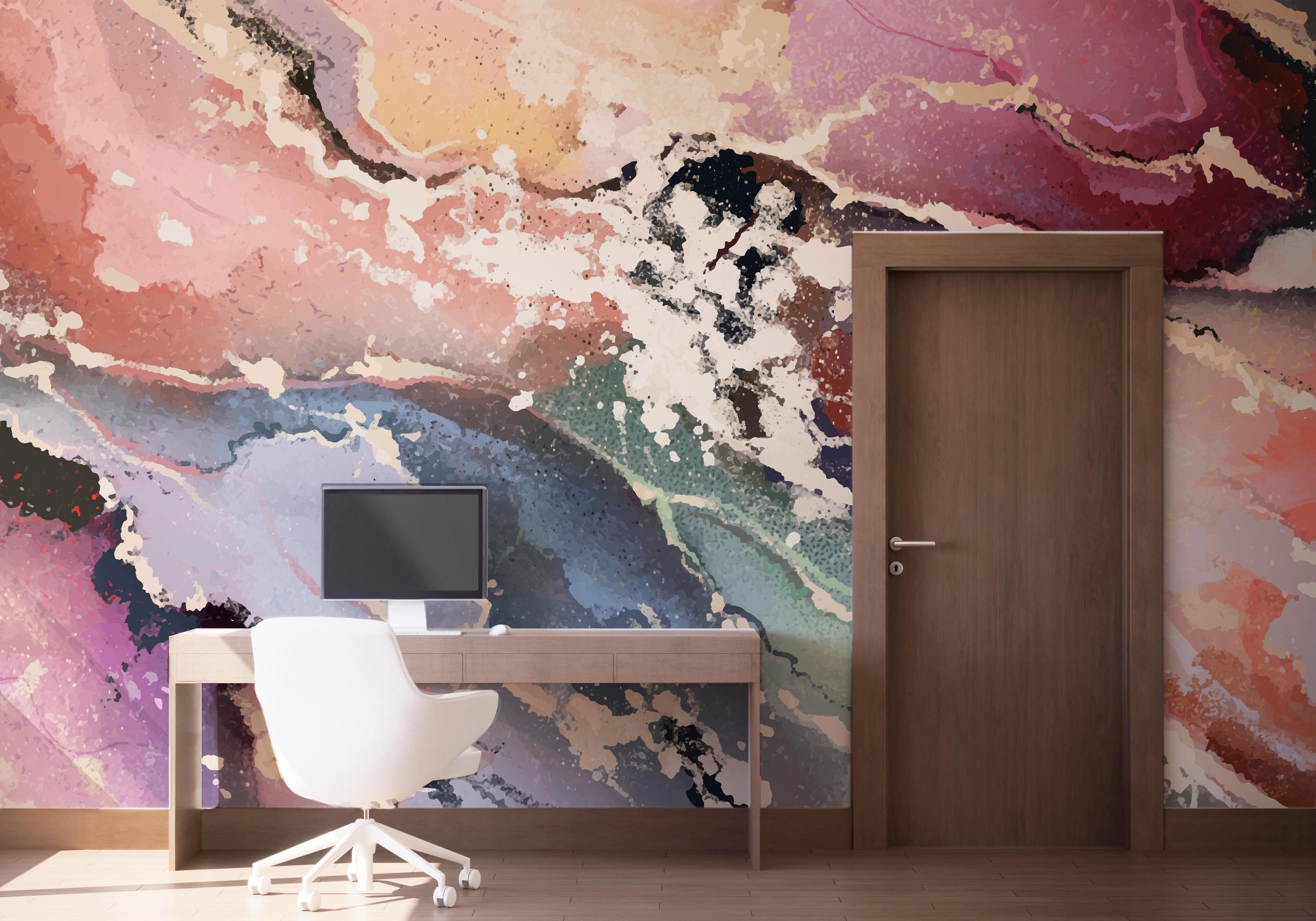 Fototapet Colorful Marble Art mockup 1