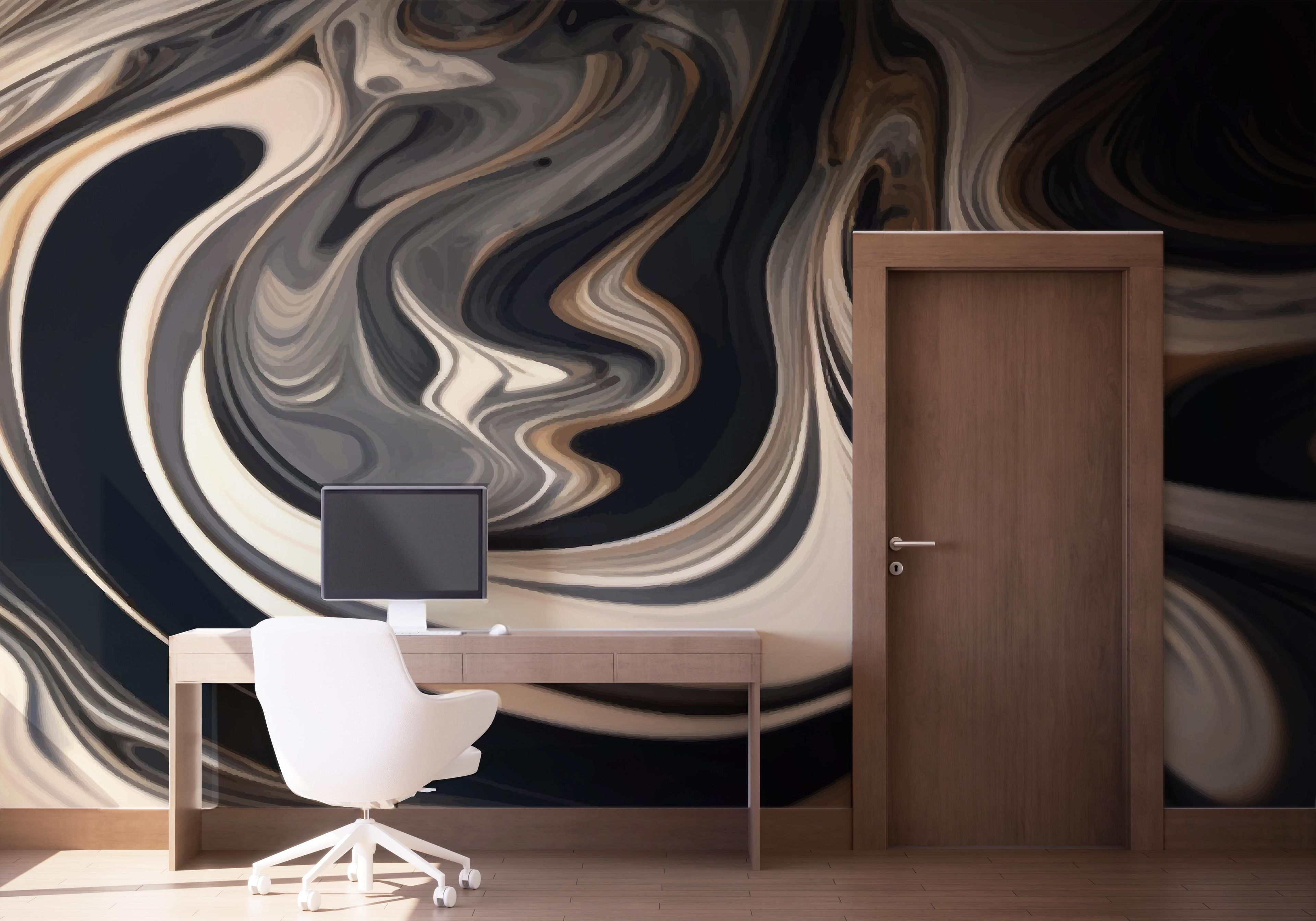 Cream Brown Marble mockup 1