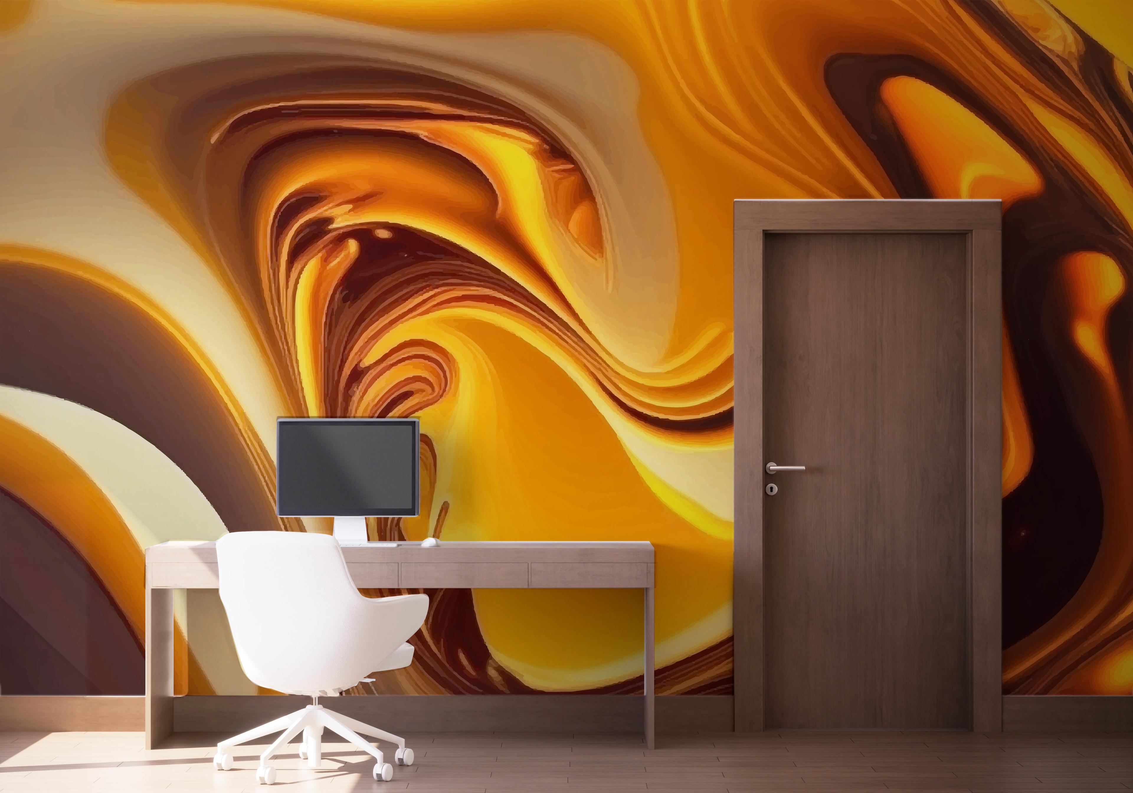 Fototapet Strong Yellow Marble mockup 1