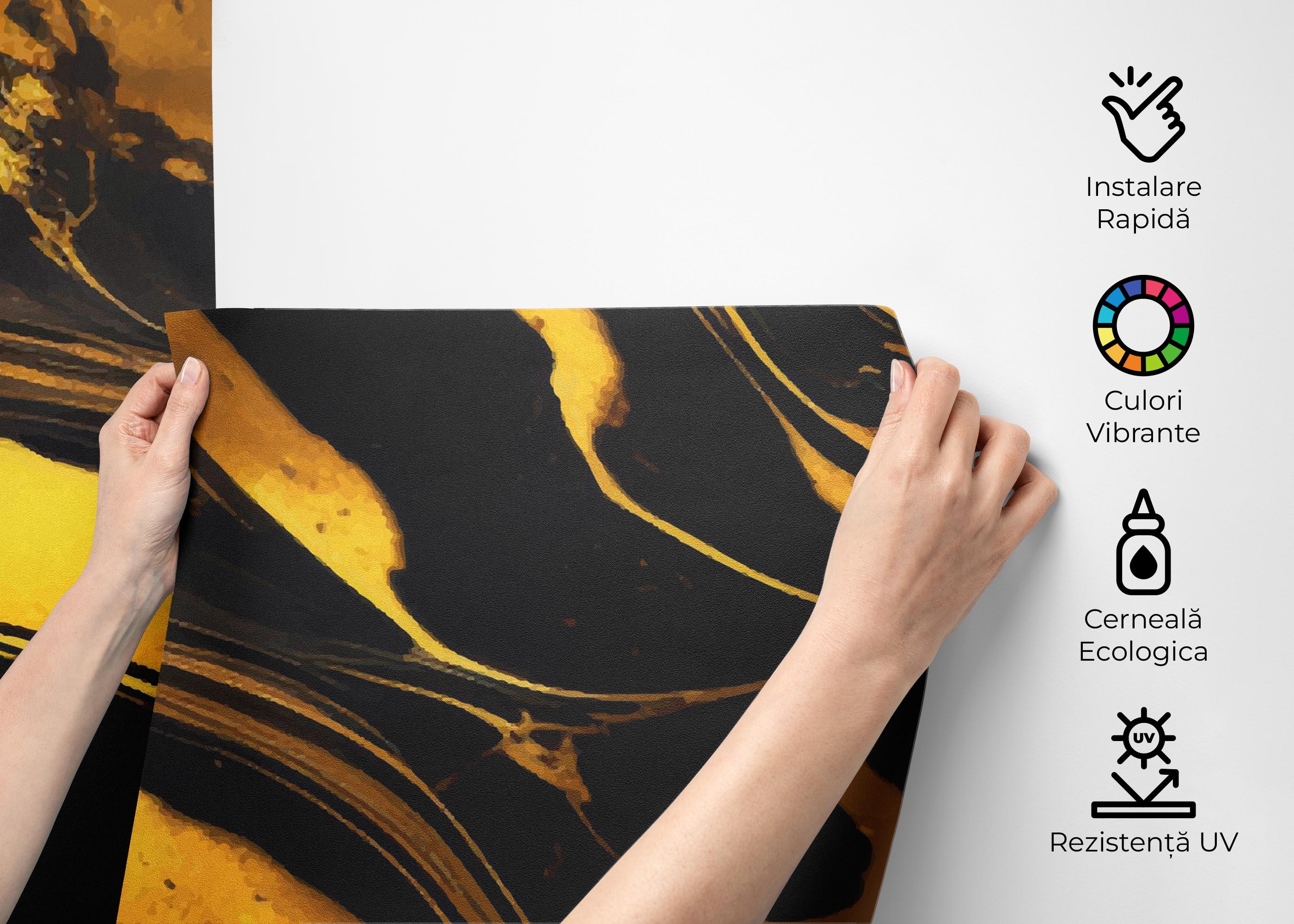 Fototapet Black Gold Marble mockup 2