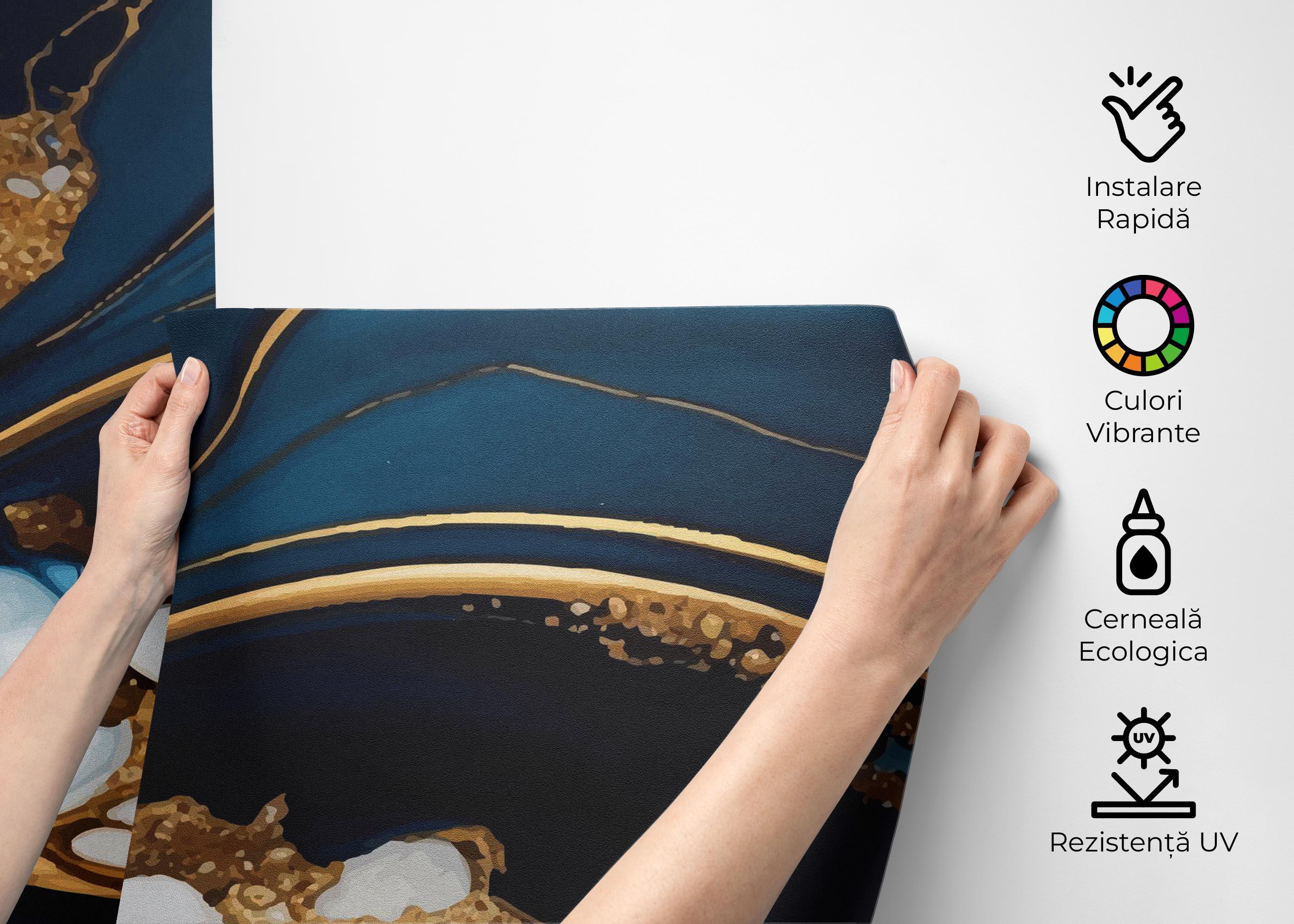 Fototapet Black Liquid Marble mockup 2