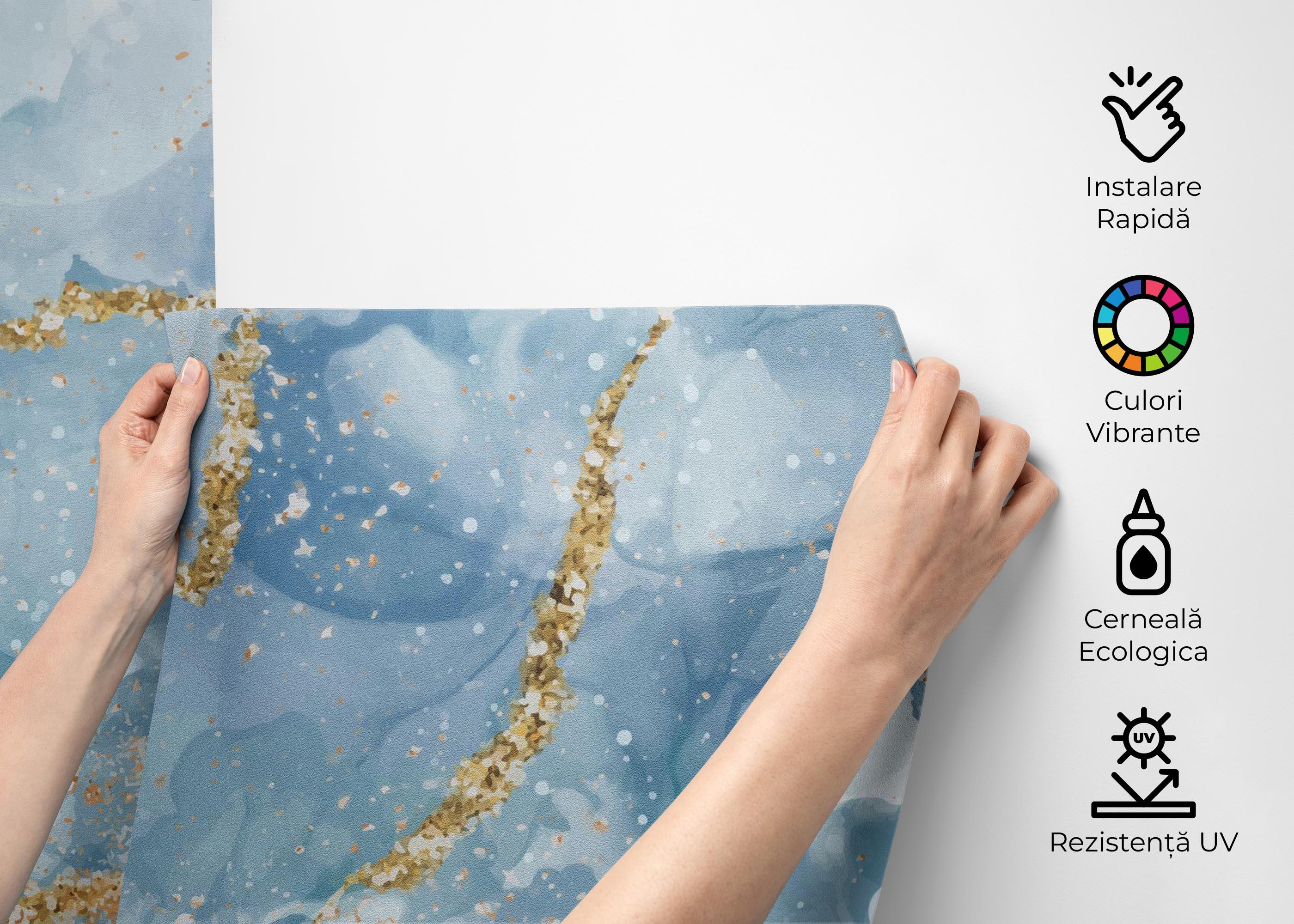 Fototapet Blue Marble Glitter mockup 2