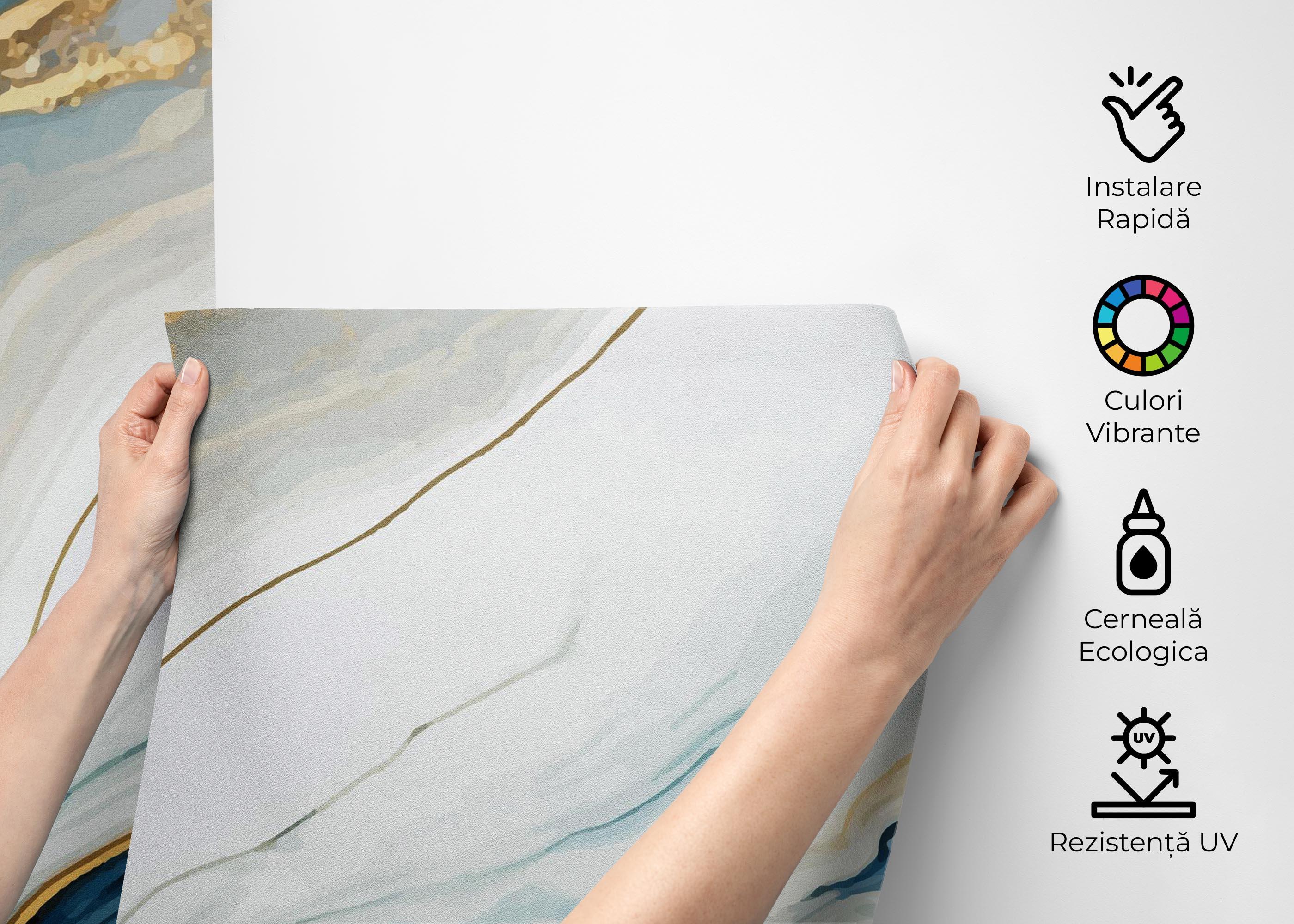 Fototapet Blue Stone Marble mockup 2