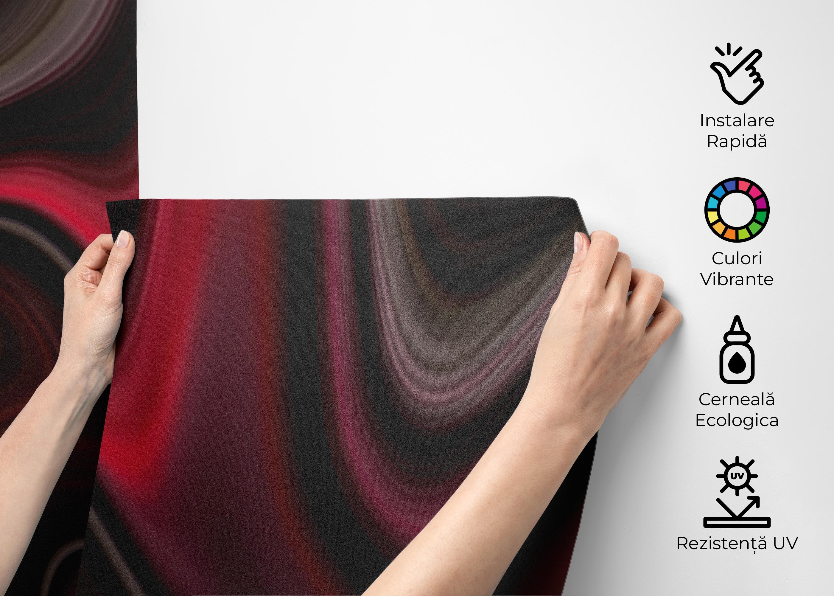 Fototapet Burgundy Marble Art mockup 2