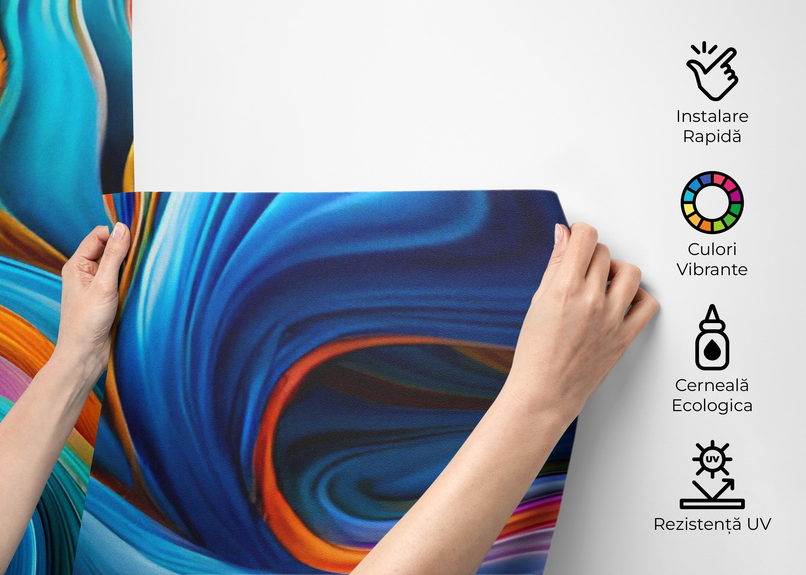 Fototapet Colorful Liquid Marble mockup 2