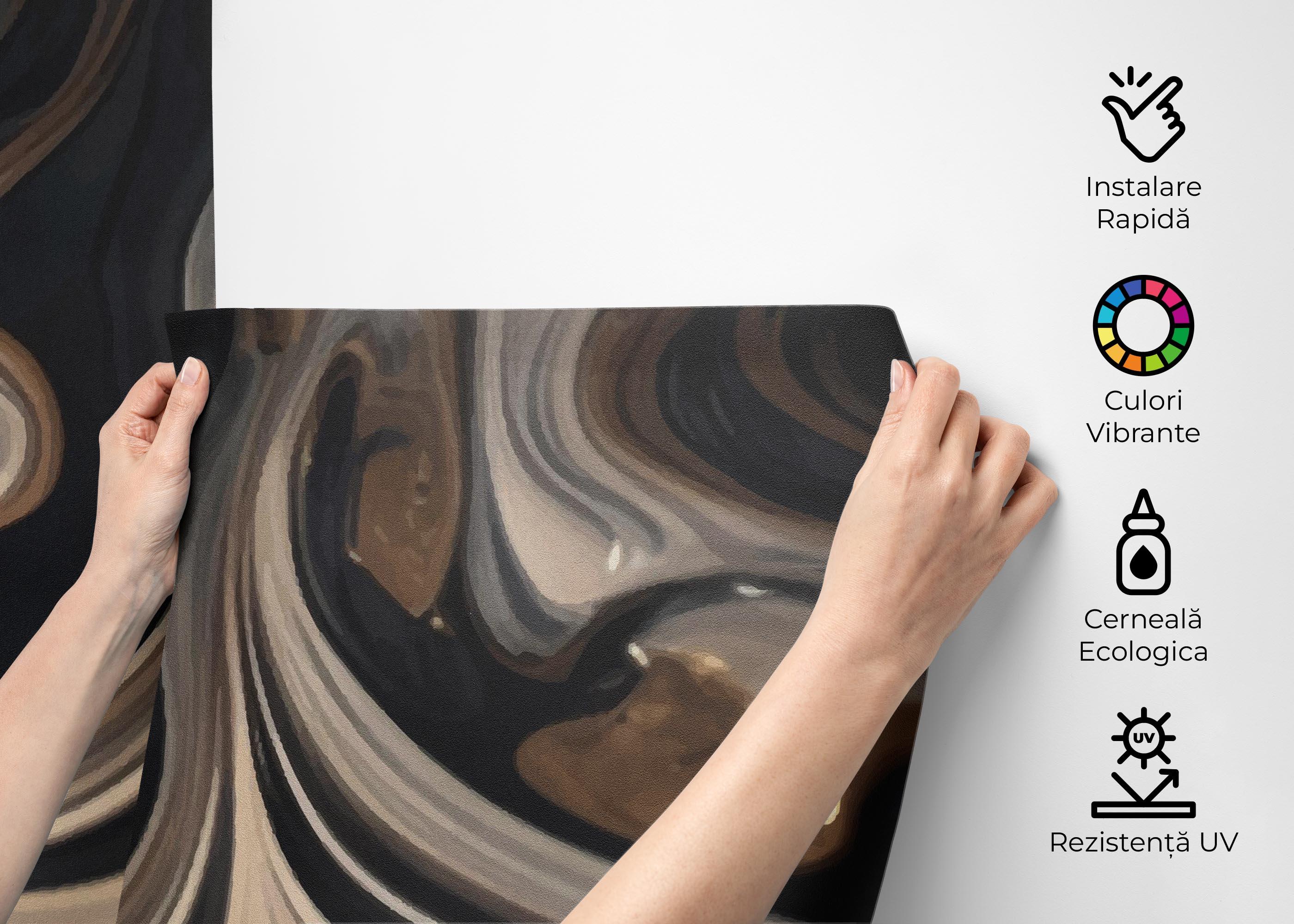 Fototapet Cream Brown Marble mockup 2