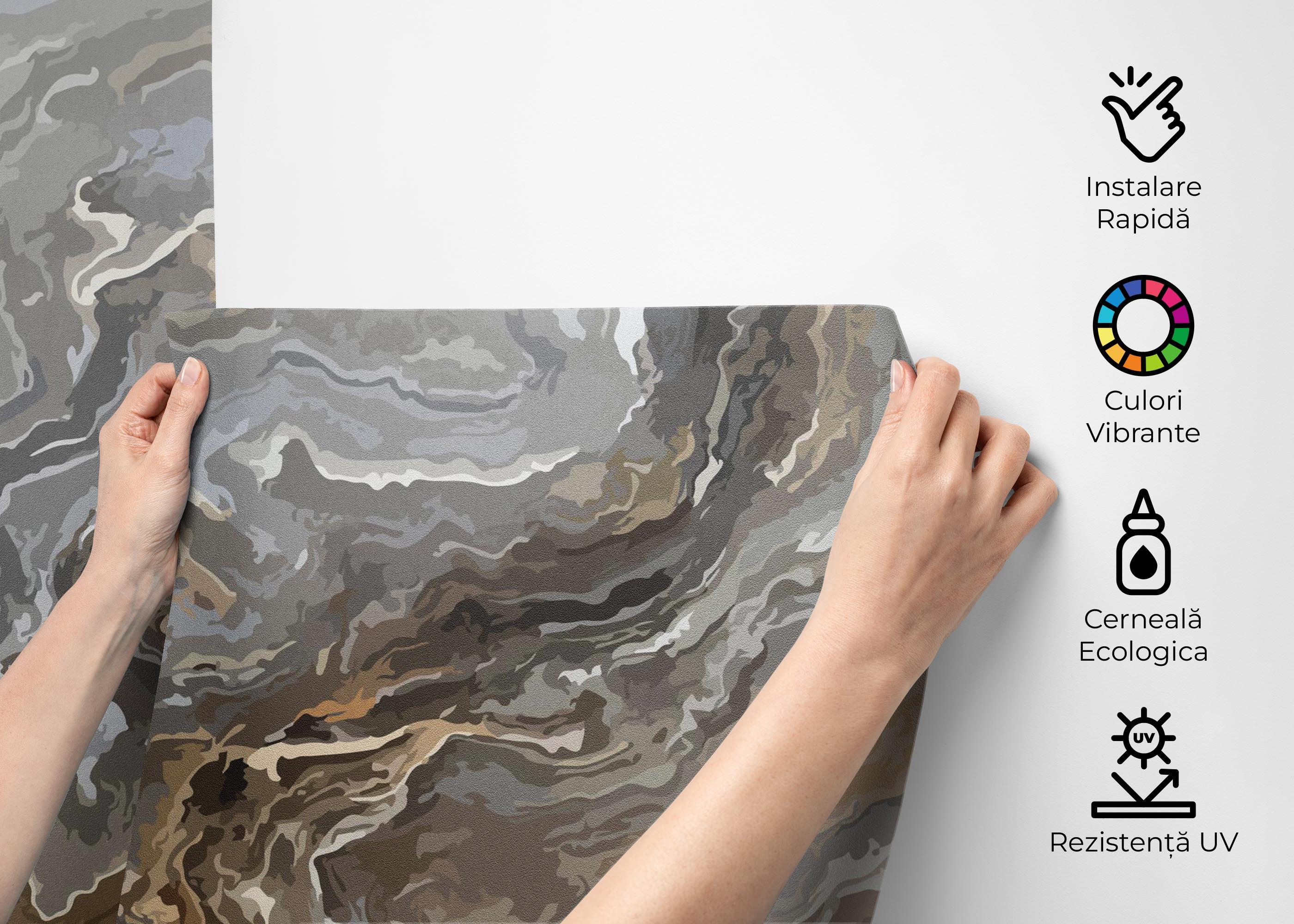 Fototapet Cream Marble Wave mockup 2