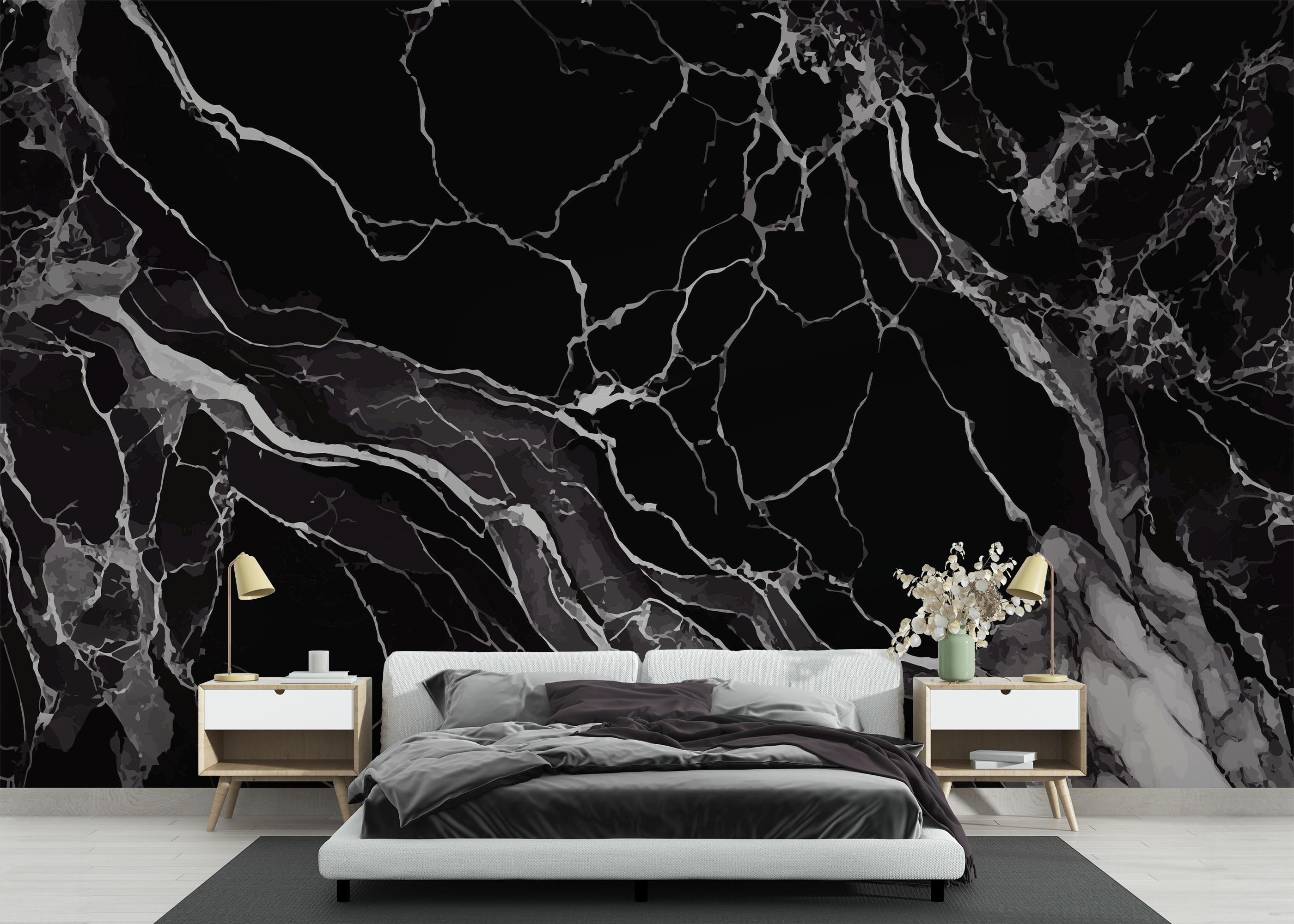 Fototapet Black Art Marble mockup 3