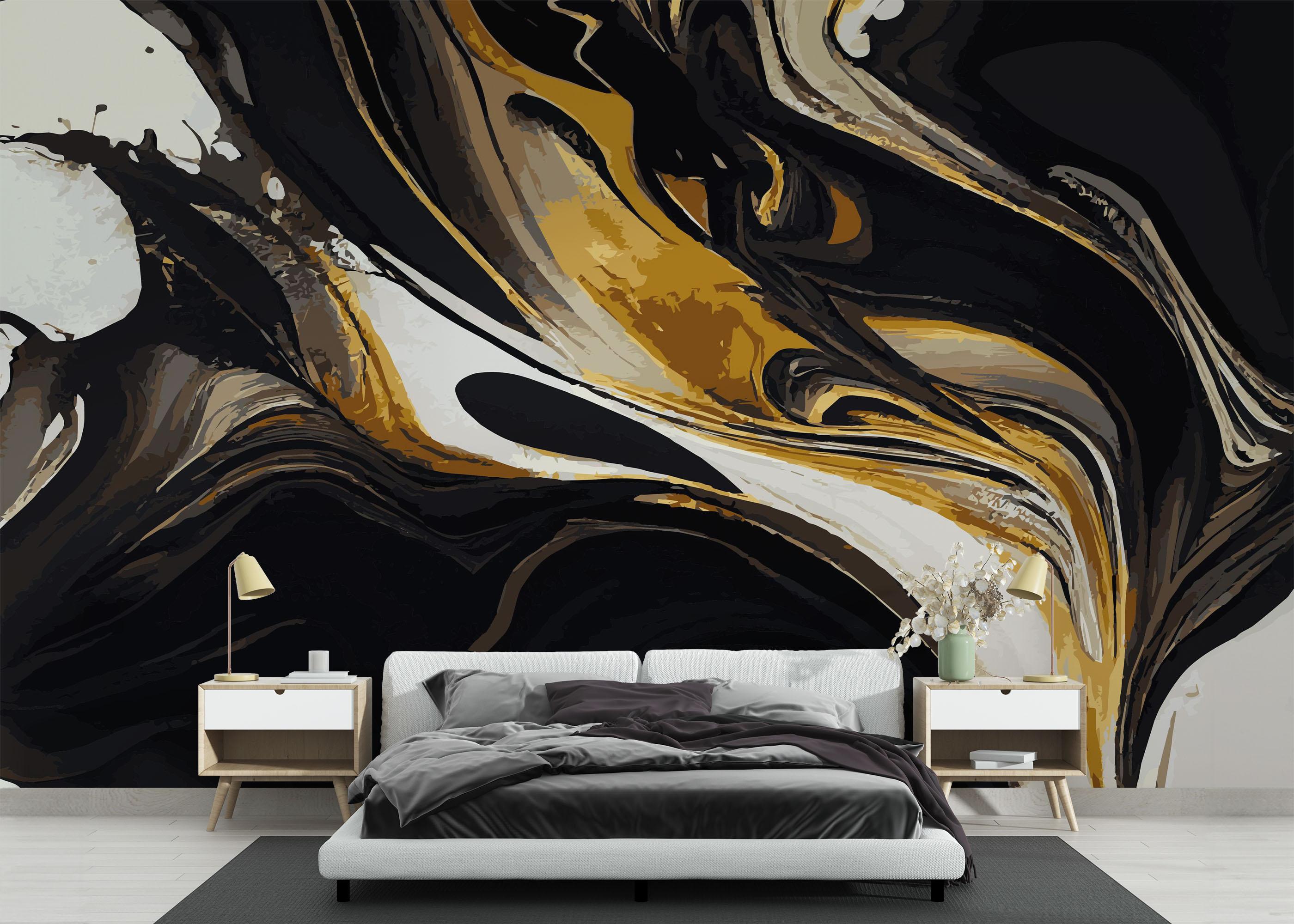 Fototapet Black Shape Marble mockup 3