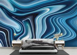 Blue 3d Marble mockup 3