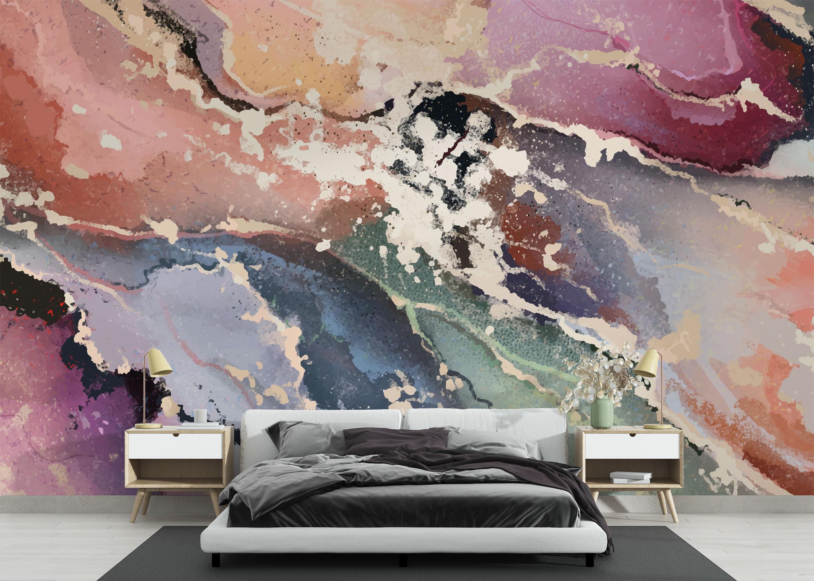 Fototapet Colorful Marble Art mockup 3