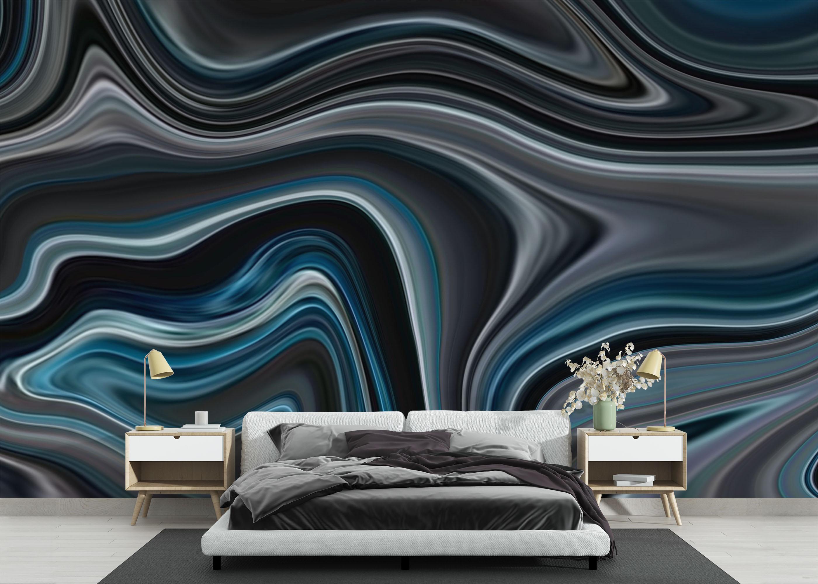 Fototapet Dark Grey Marble mockup 3