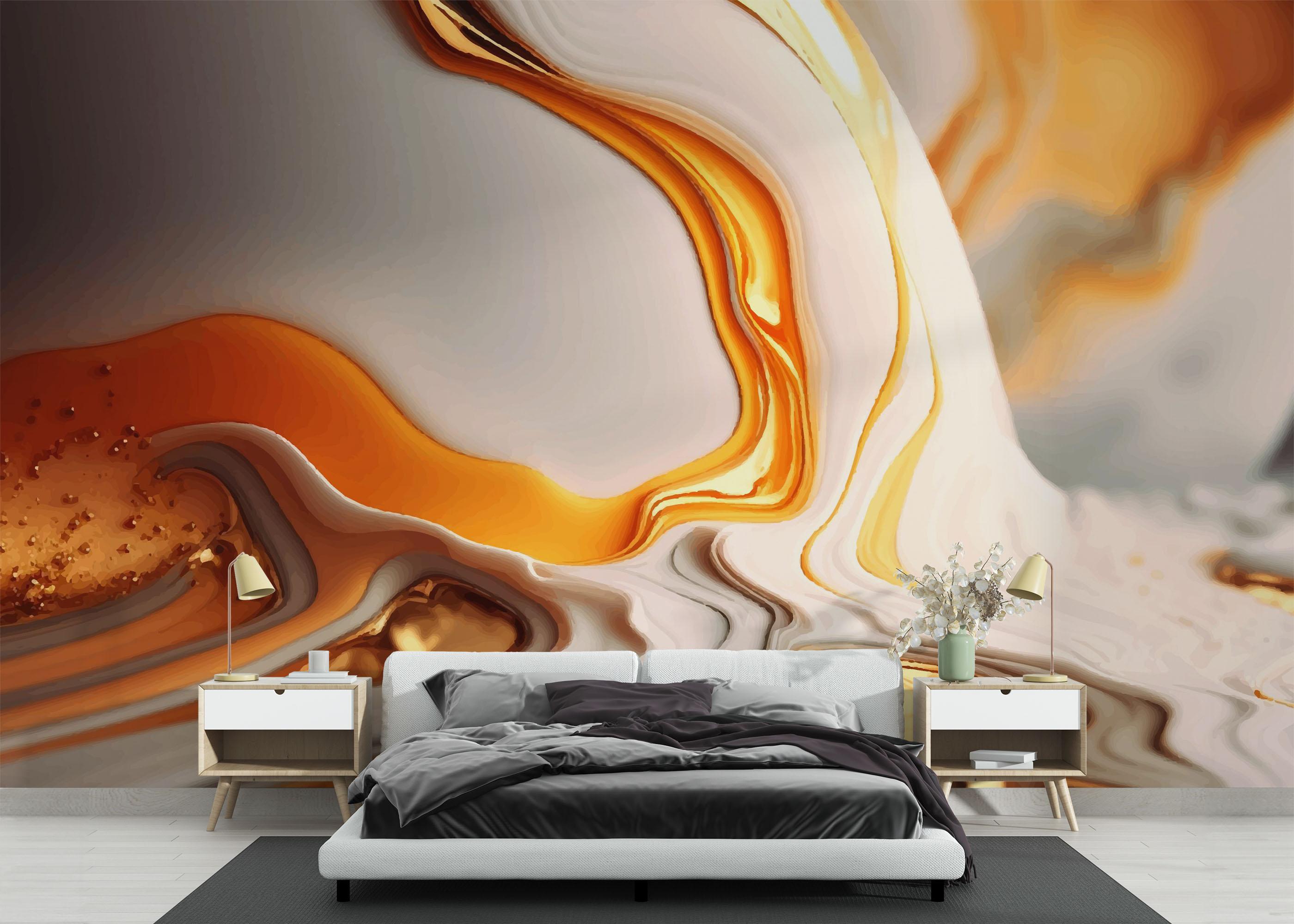 Fototapet Falling White Marble mockup 3