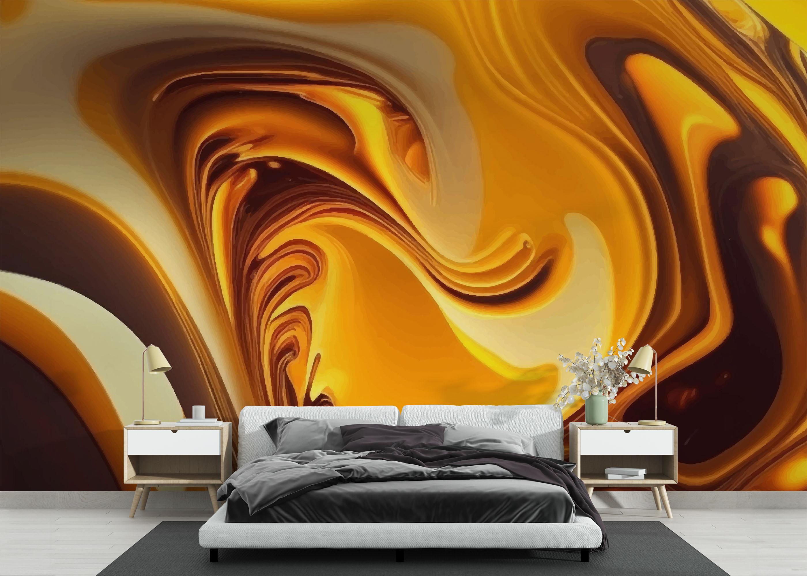 Fototapet Strong Yellow Marble mockup 3