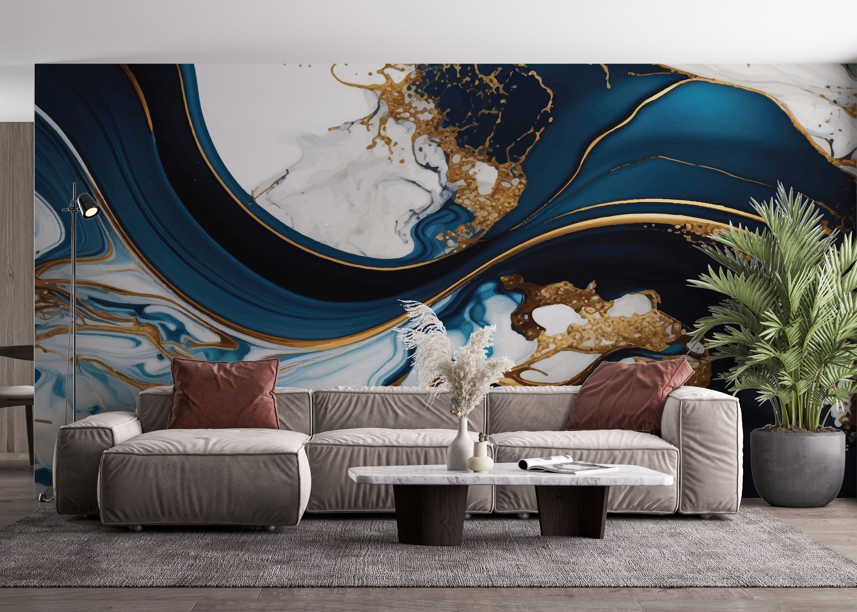 Black Liquid Marble mockup 4