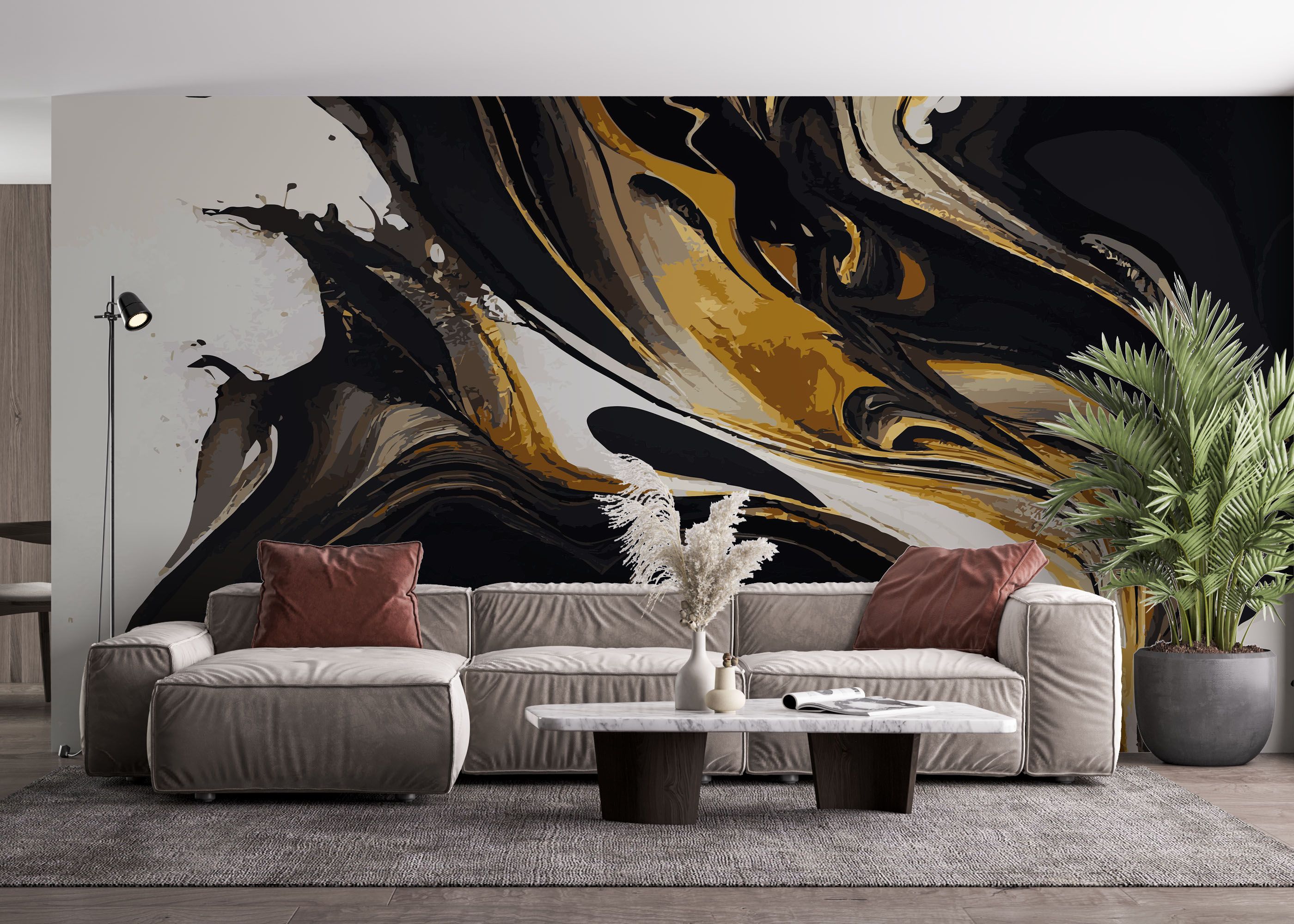 Black Shape Marble mockup 4