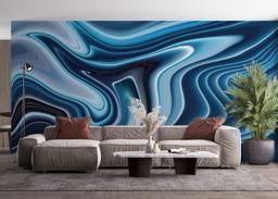 Blue 3d Marble mockup 4