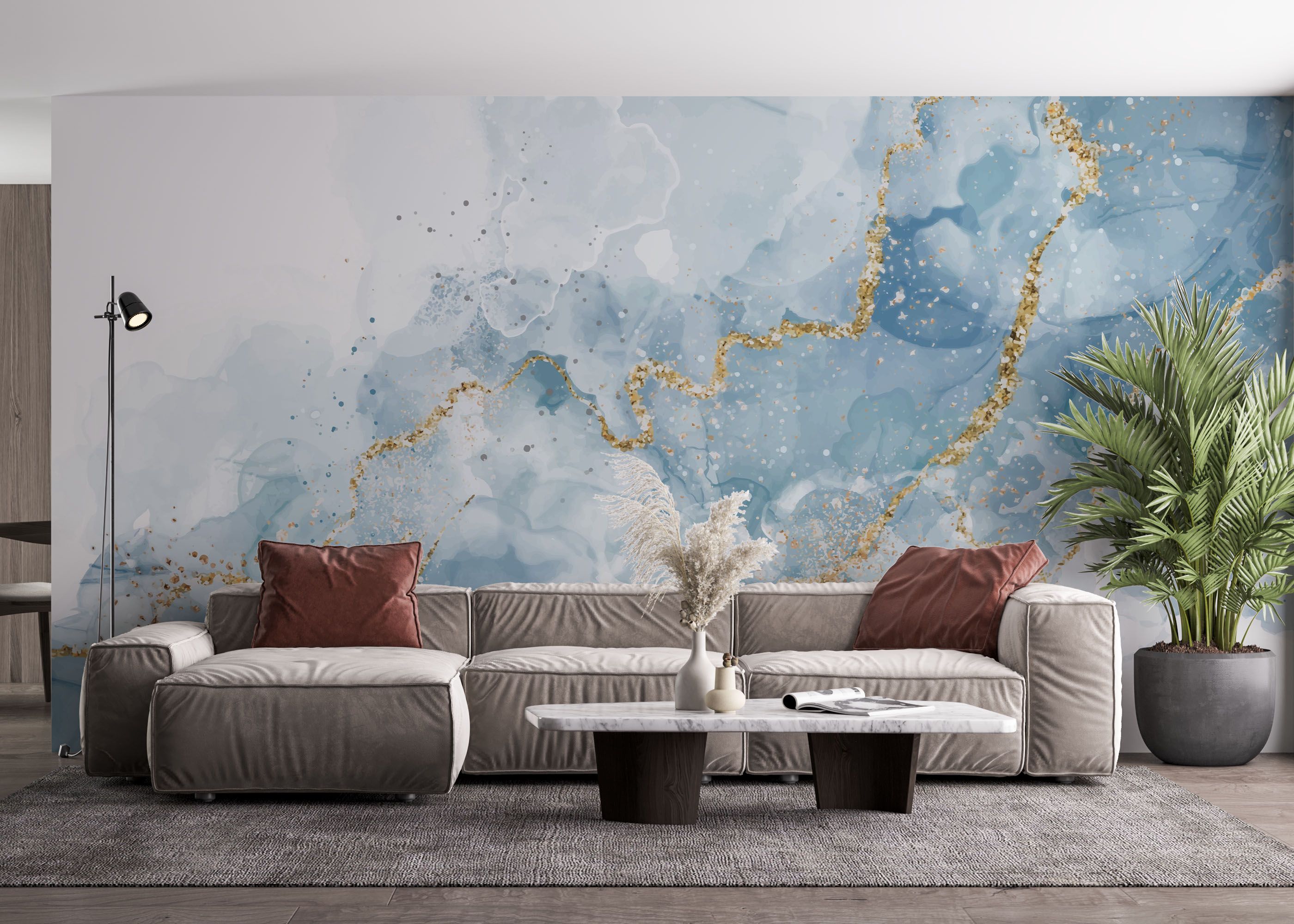 Blue Marble Glitter mockup 4