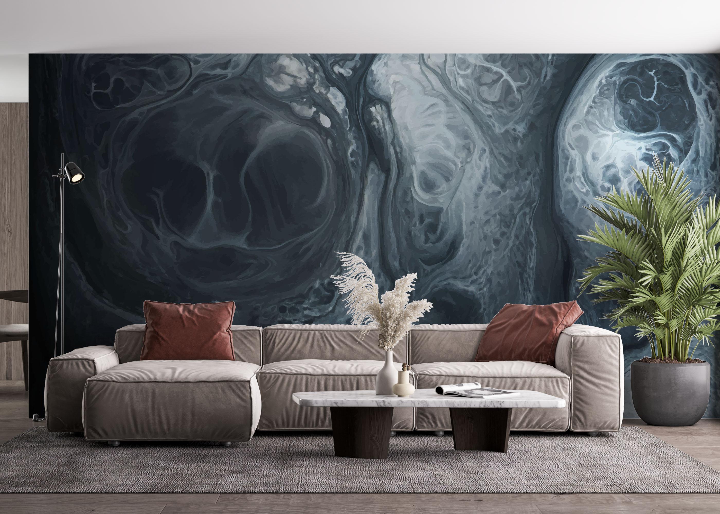 Fototapet Blue Marble Shadow mockup 4