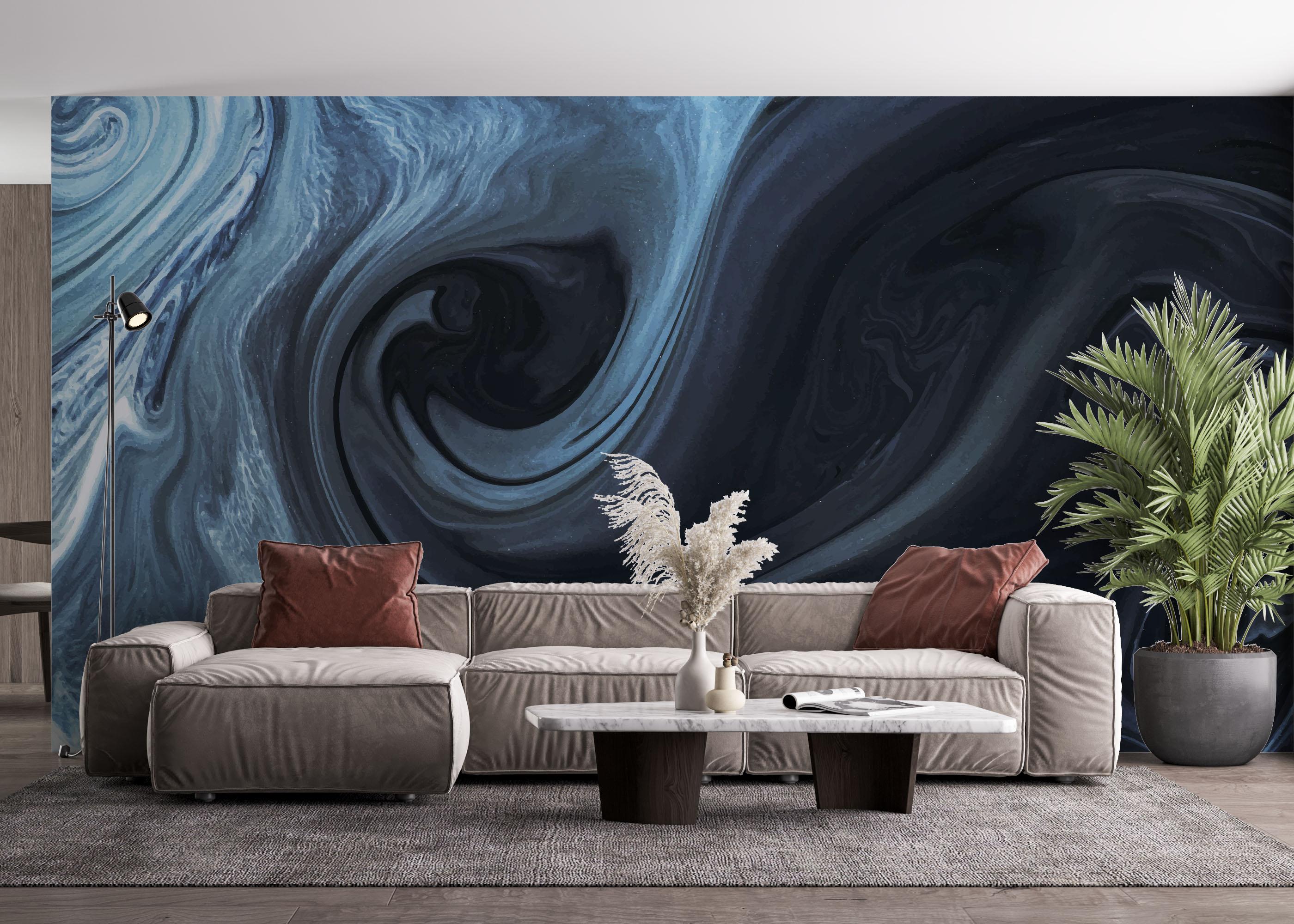 Fototapet Cool Blue Marble mockup 4