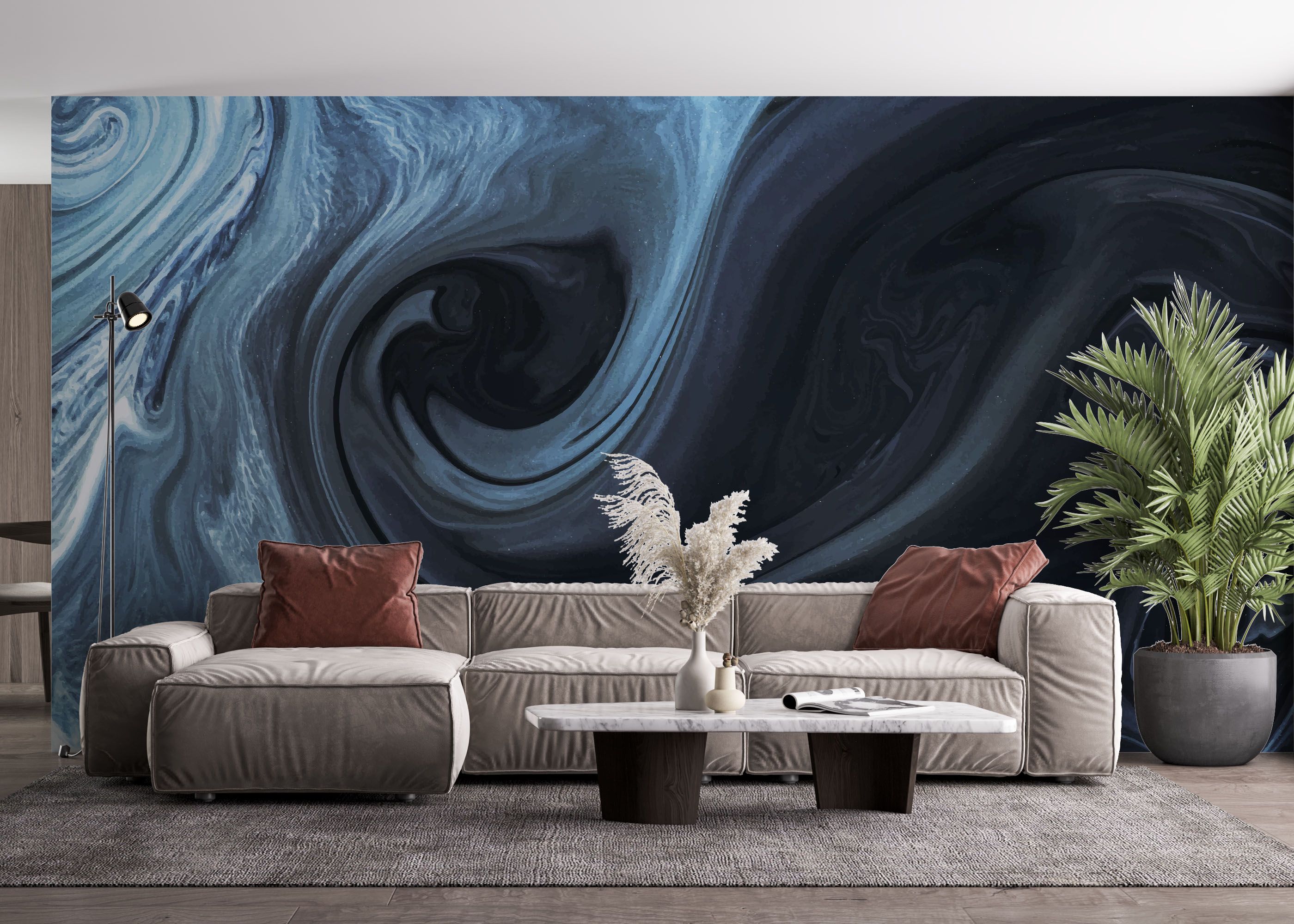 Cool Blue Marble mockup 4