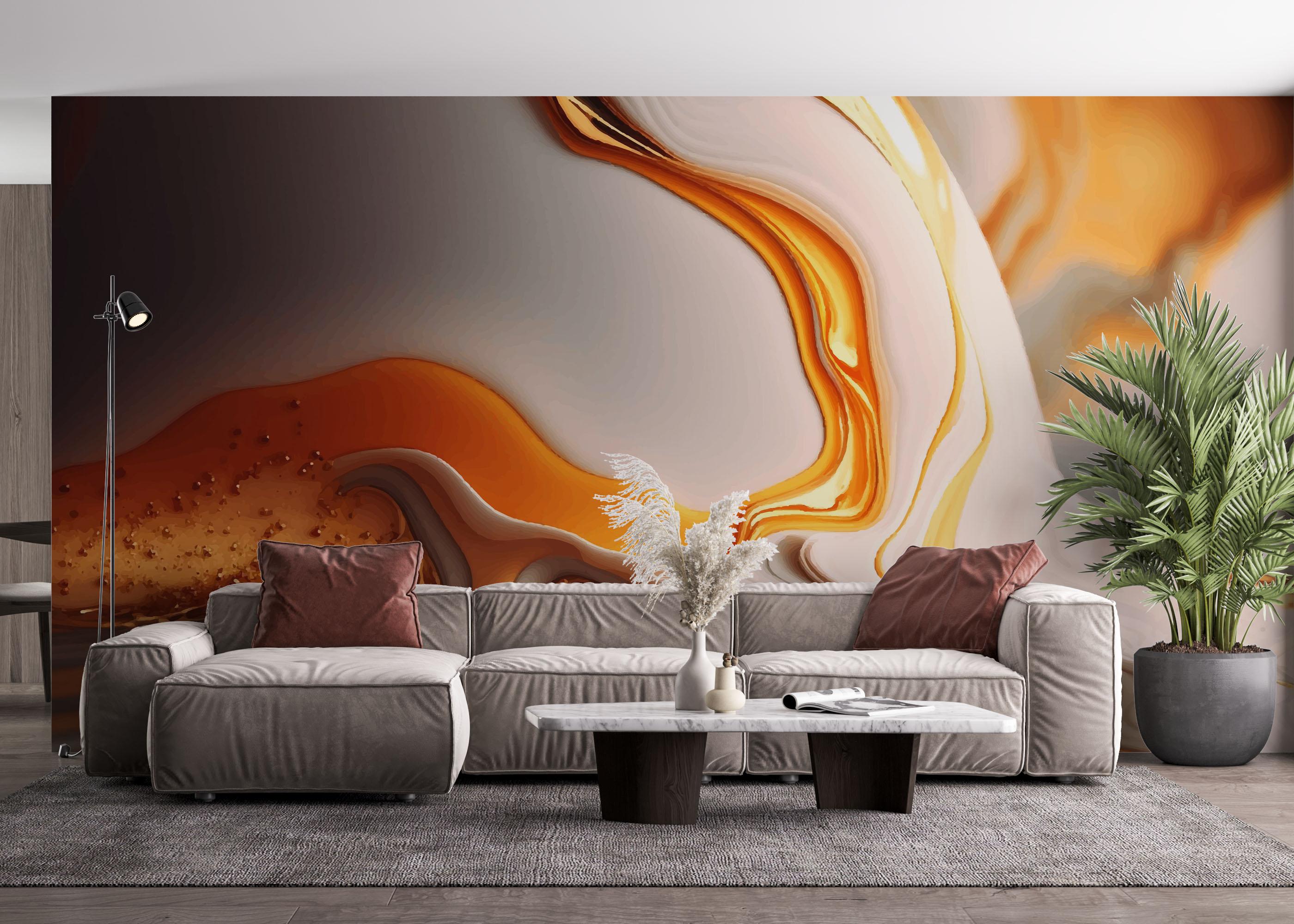 Fototapet Falling White Marble mockup 4