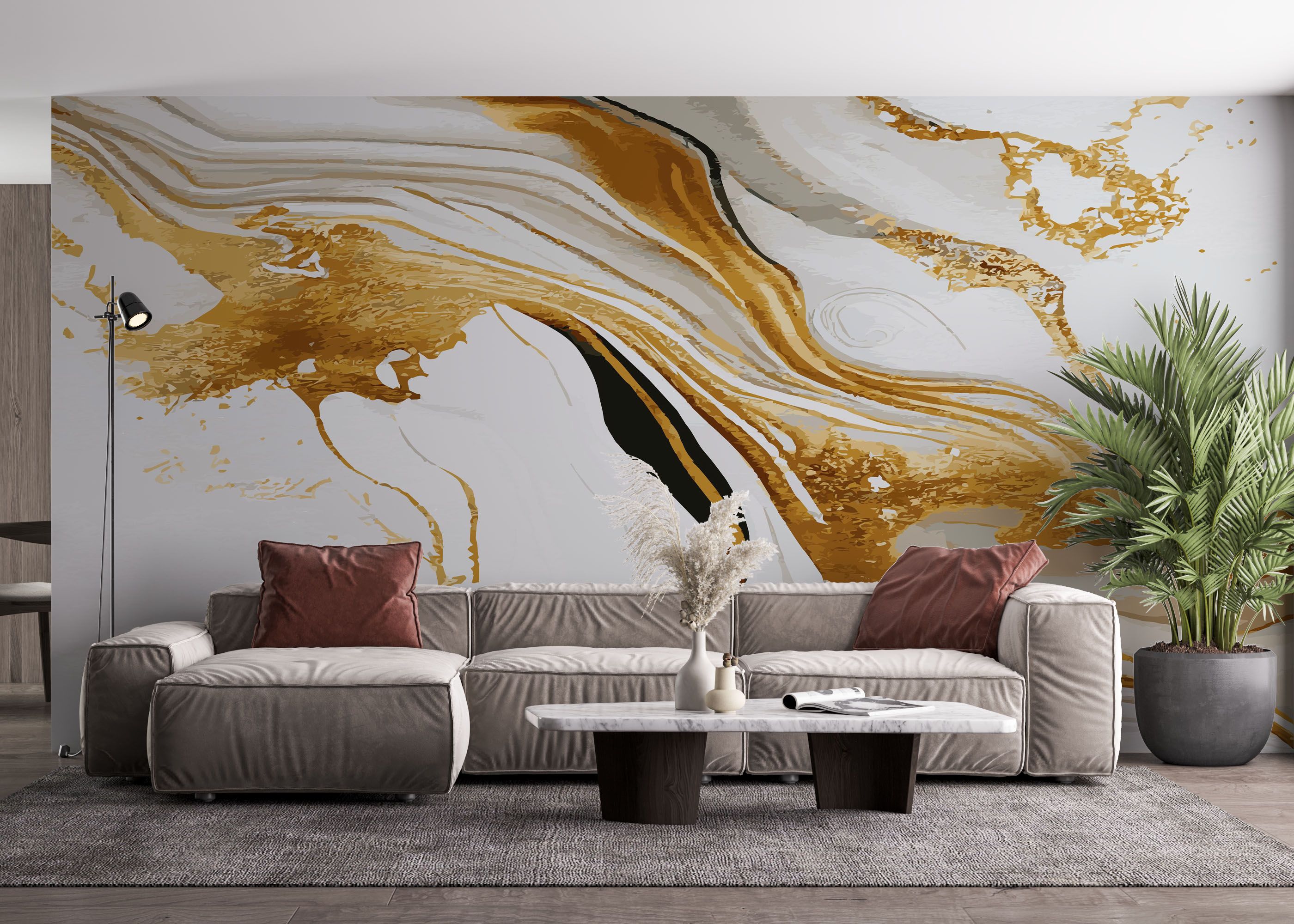 Gold Glitter Marble mockup 4