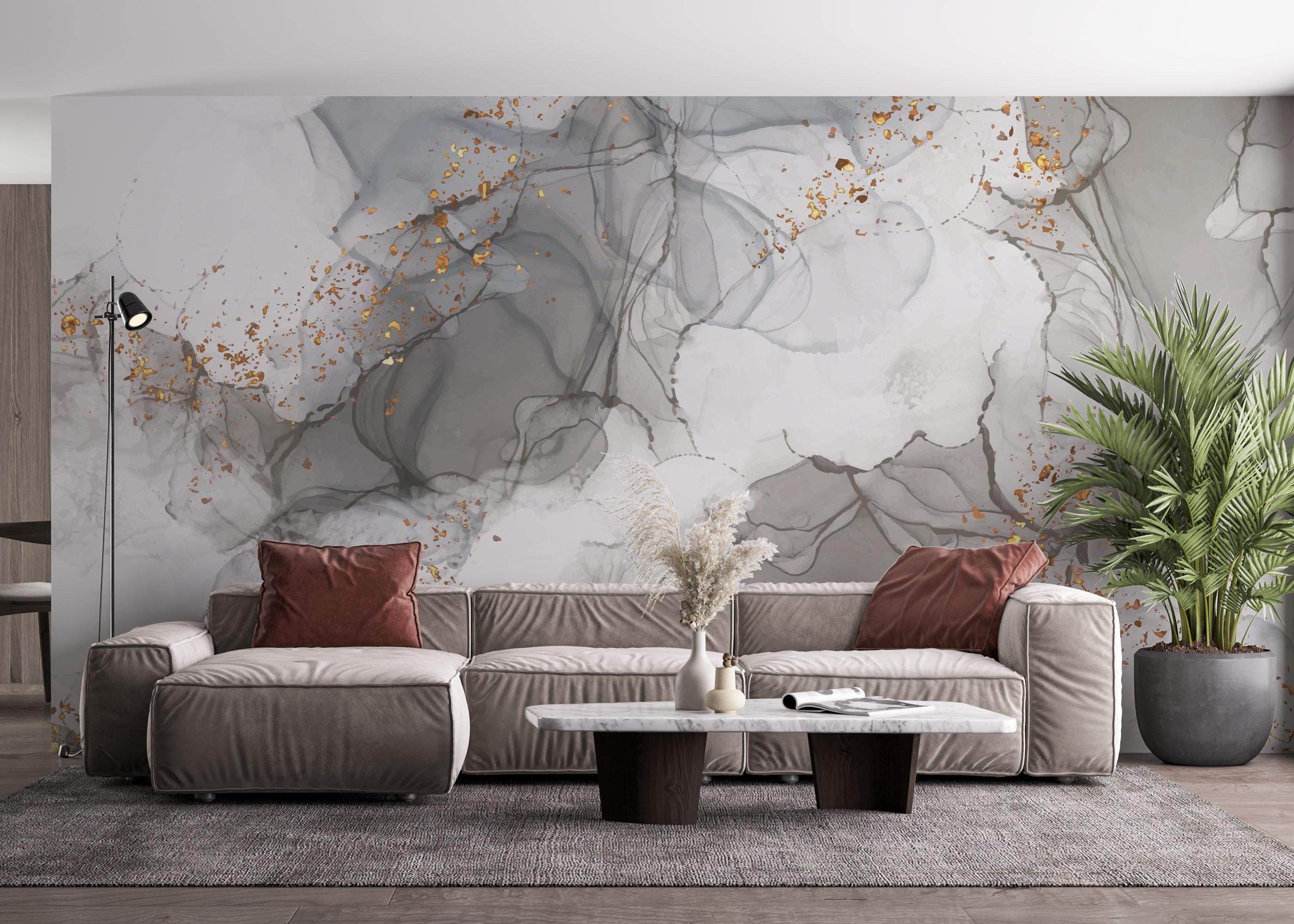 Fototapet Light Grey Marble mockup 4