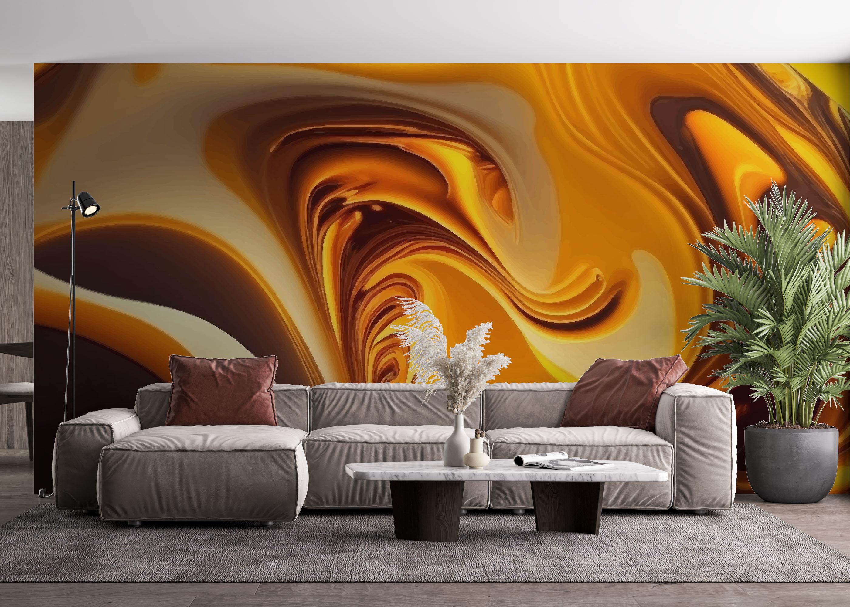 Fototapet Strong Yellow Marble mockup 4