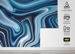 Blue 3d Marble mockup 5