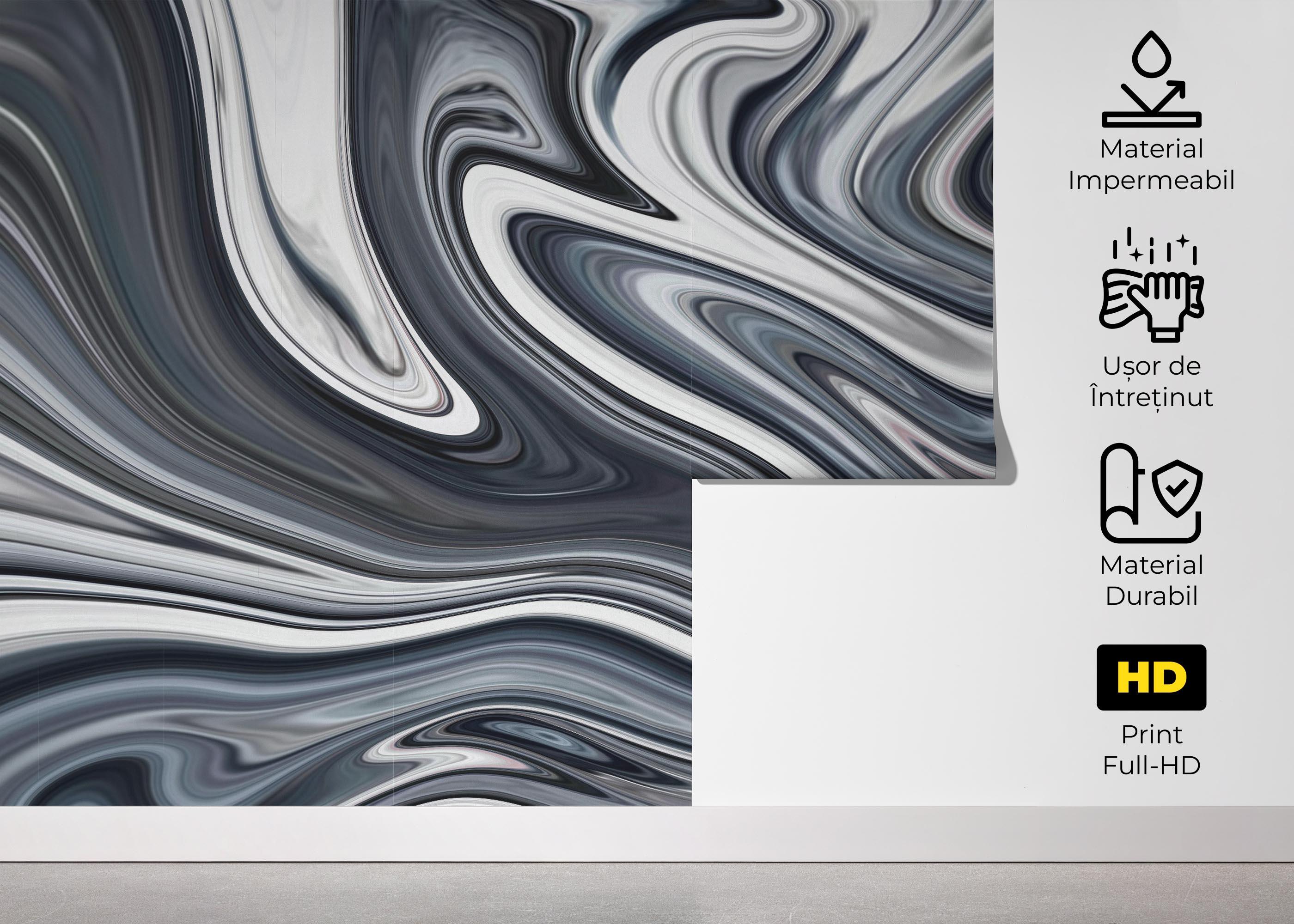 Fototapet Blue Grey Marble mockup 5