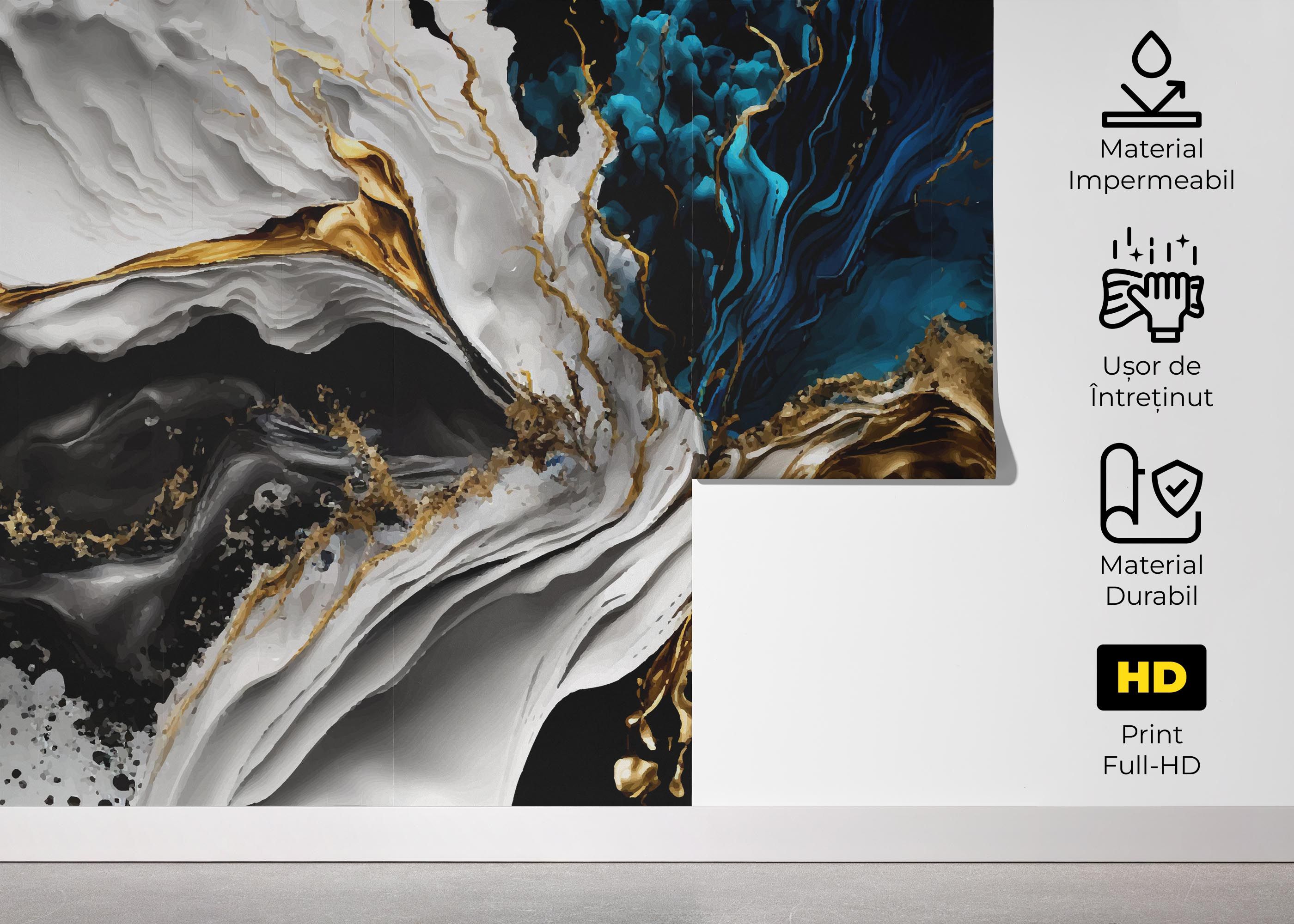 Blue Splash Marble mockup 5