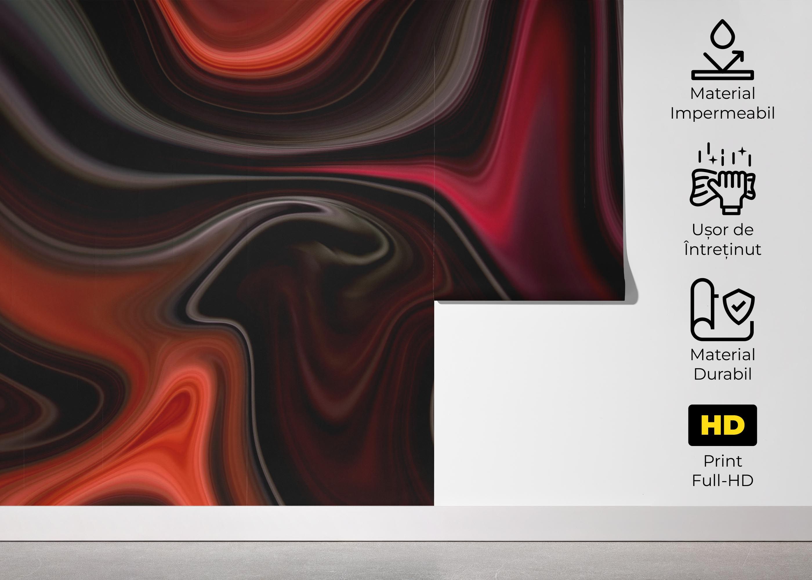 Burgundy Marble Art mockup 5