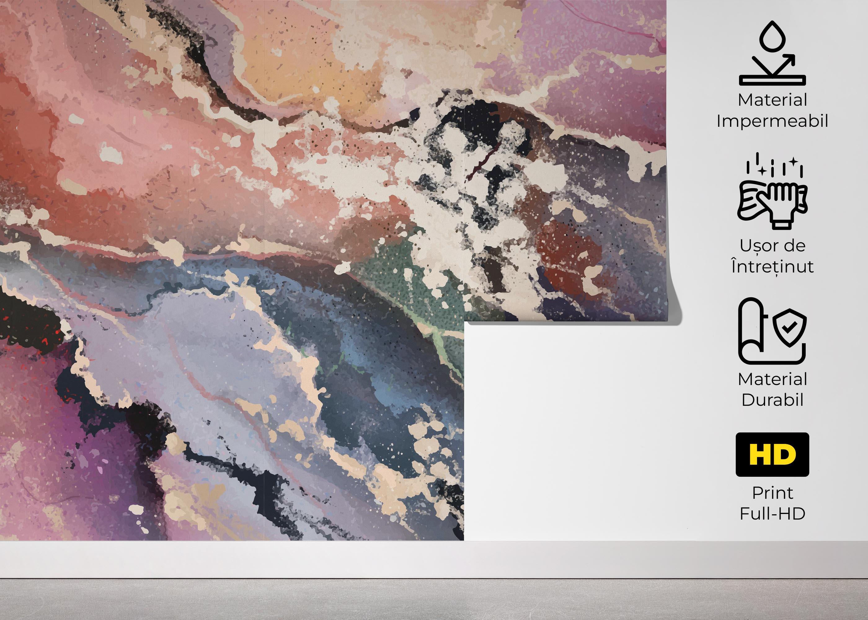 Fototapet Colorful Marble Art mockup 5