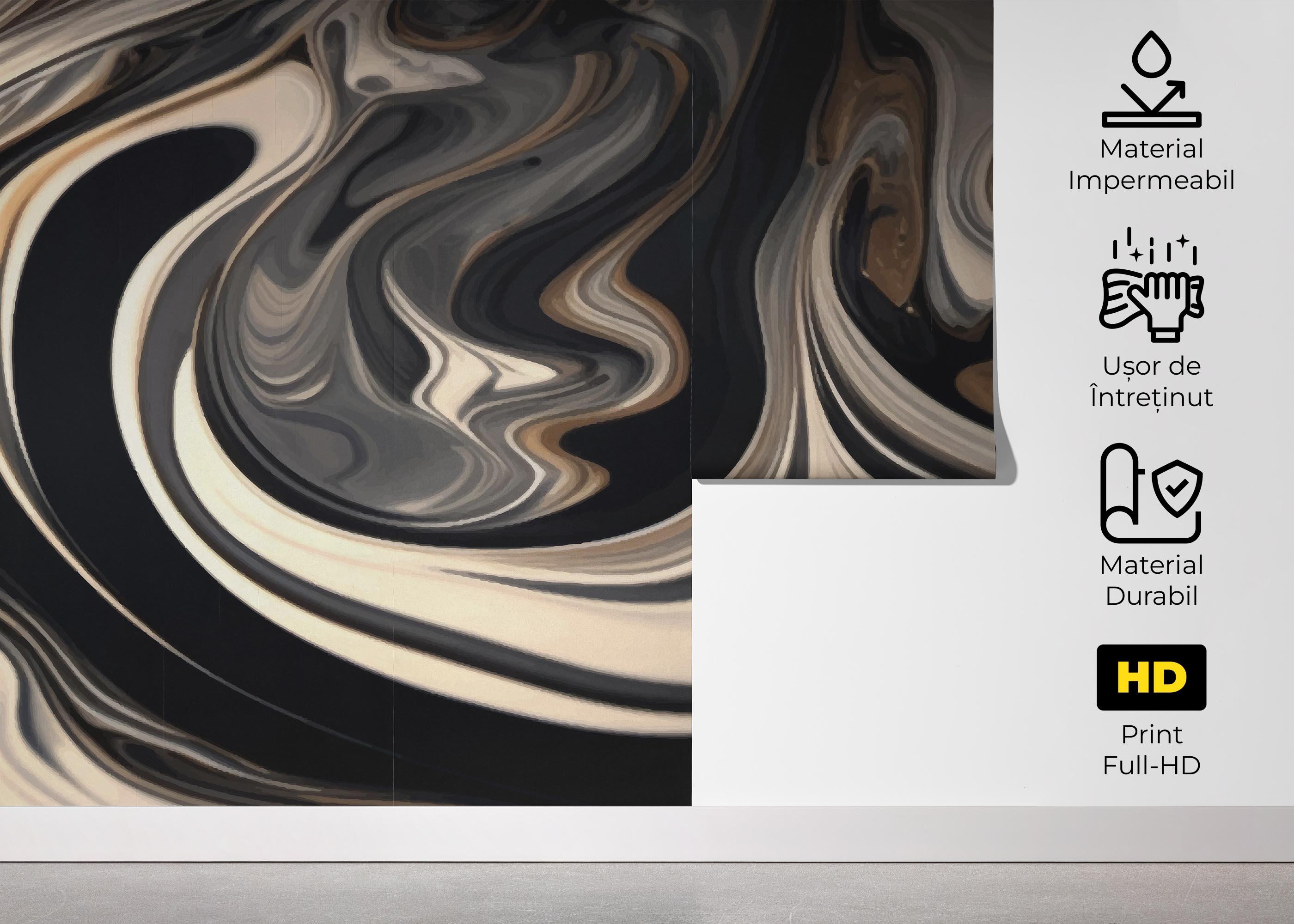 Fototapet Cream Brown Marble mockup 5