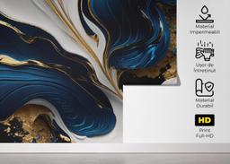Gold Blue Marble mockup 5