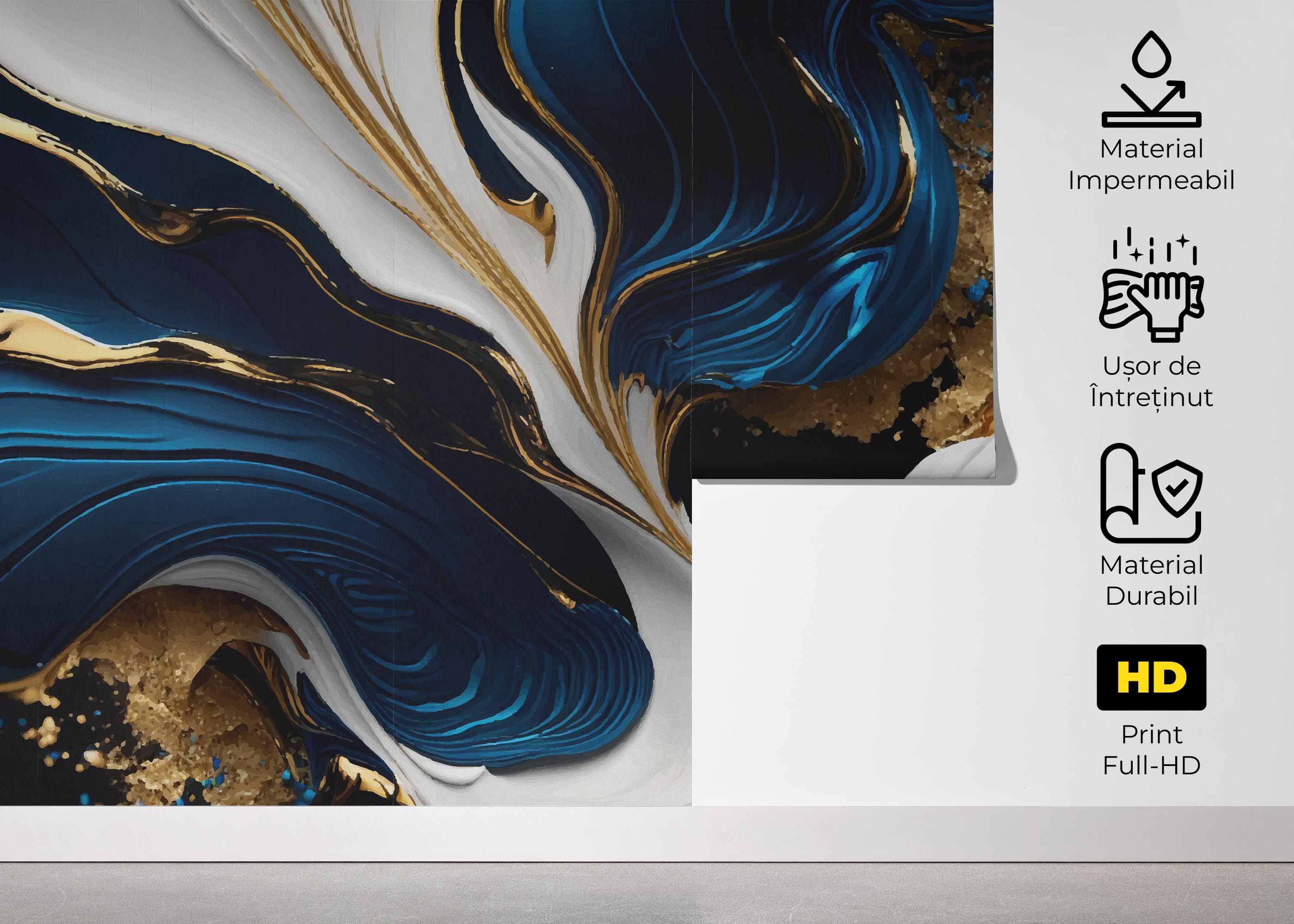 Gold Blue Marble mockup 5