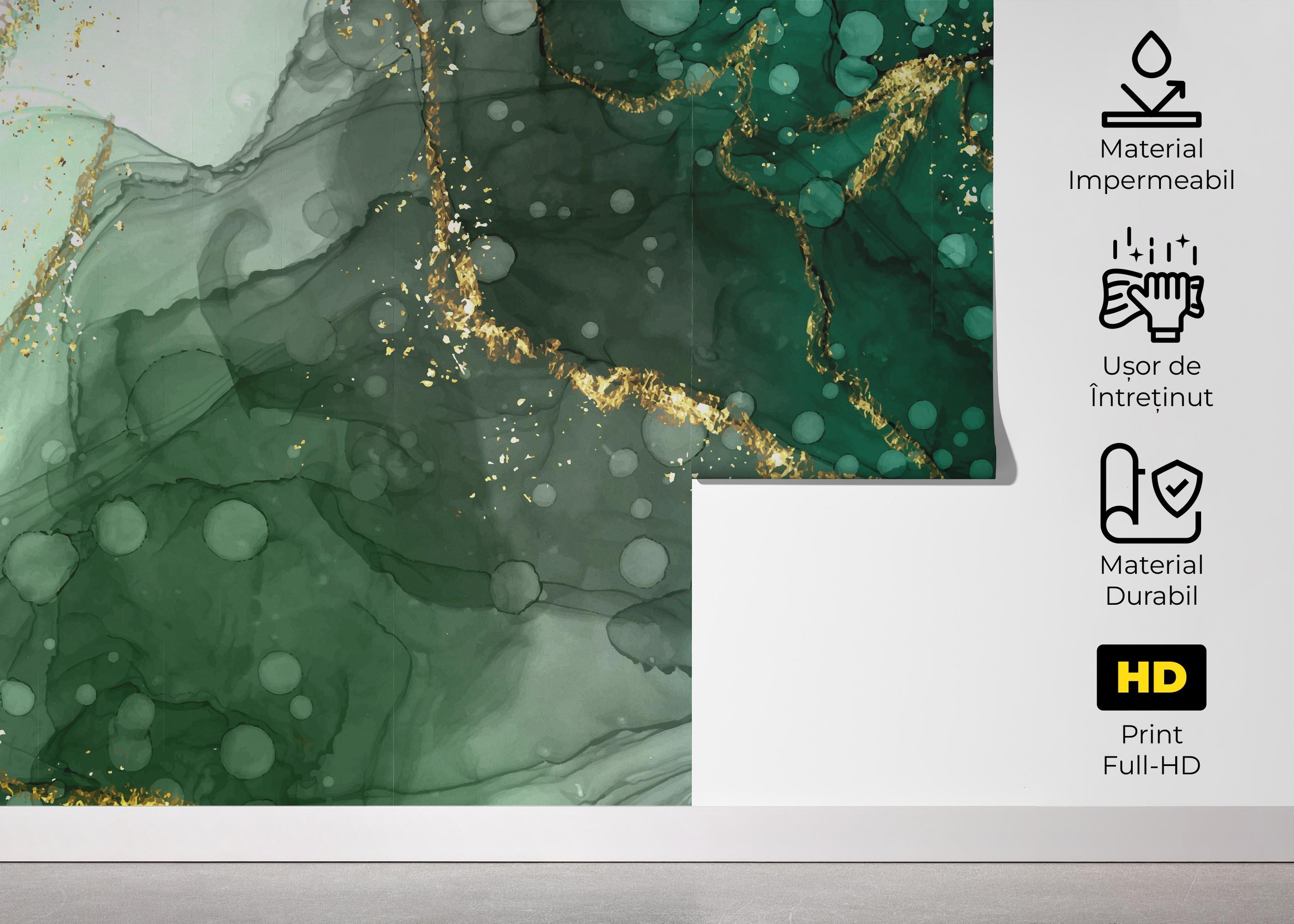 Fototapet Green Circle Marble mockup 5