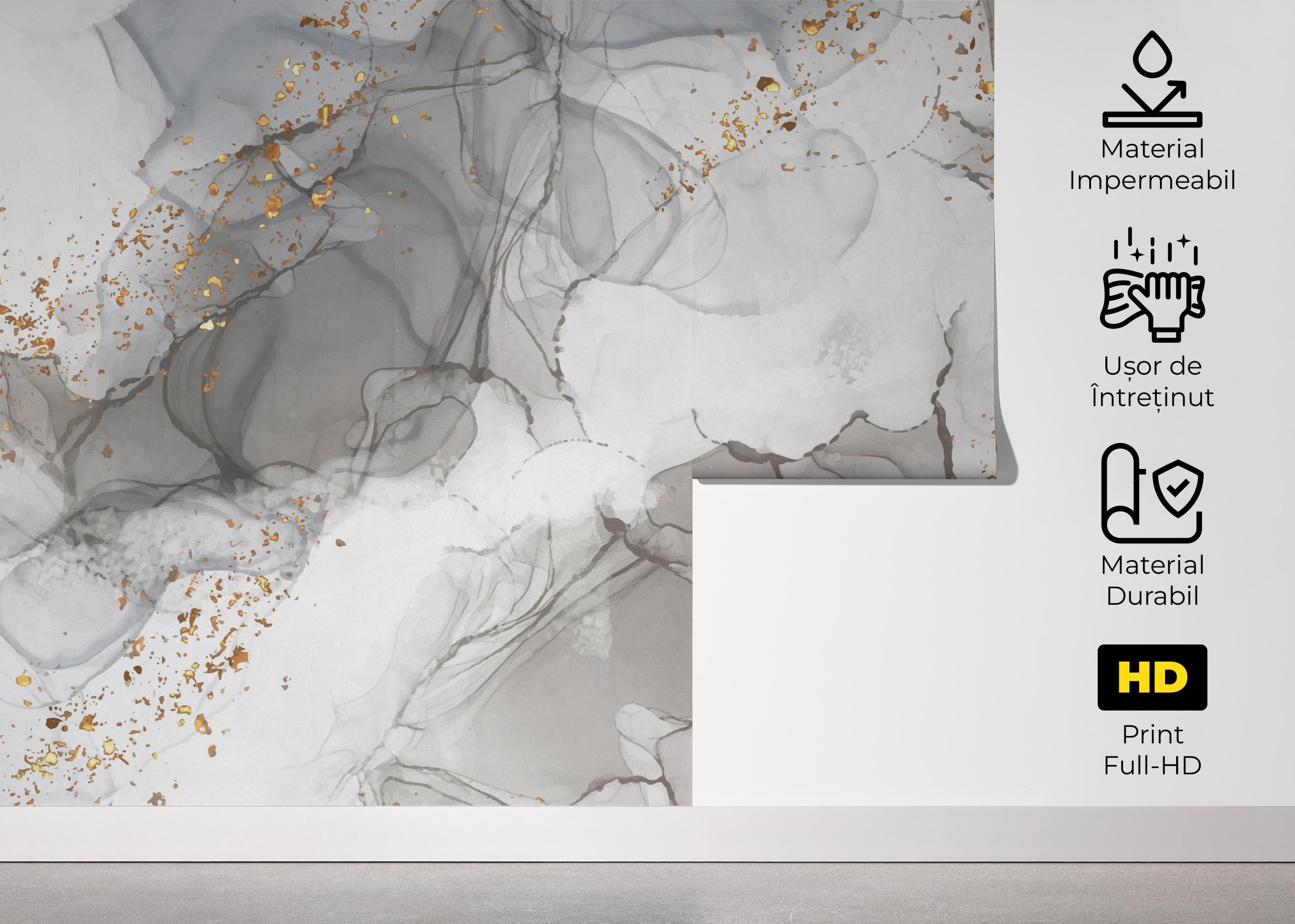 Fototapet Light Grey Marble mockup 5
