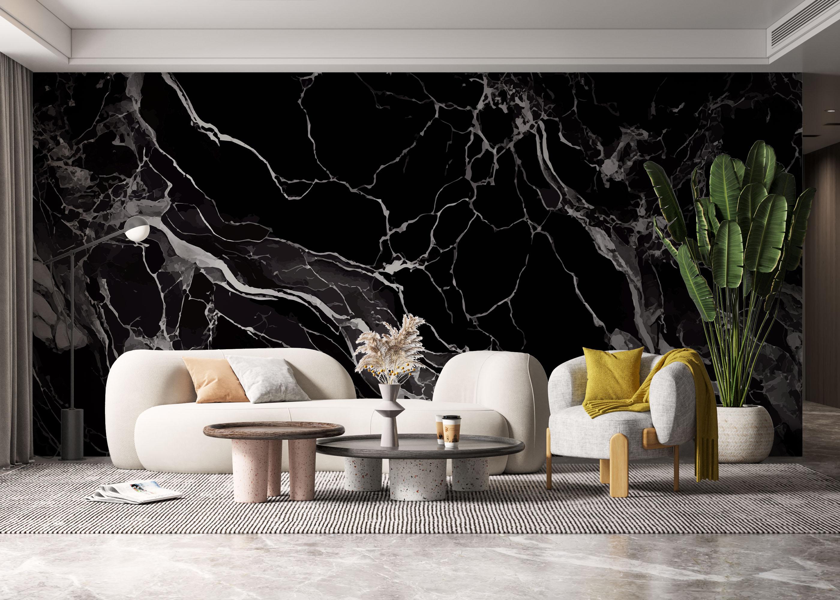 Fototapet Black Art Marble mockup 6