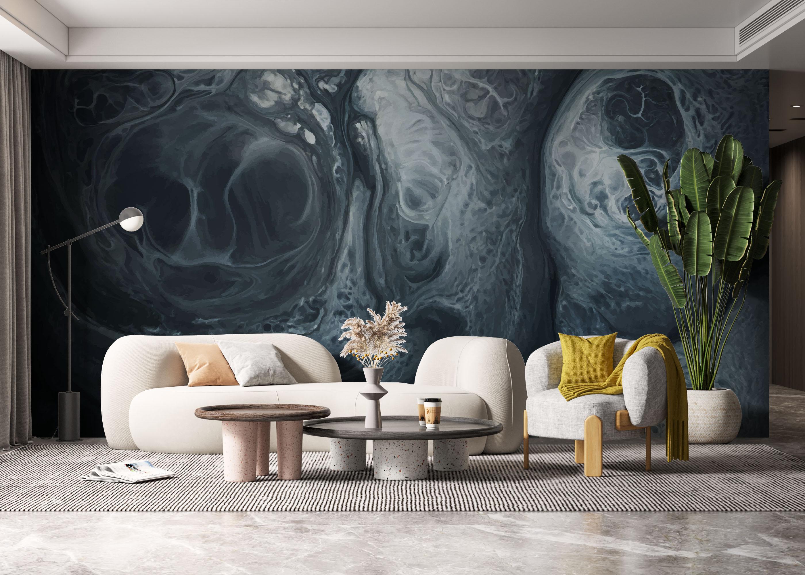 Fototapet Blue Marble Shadow mockup 6