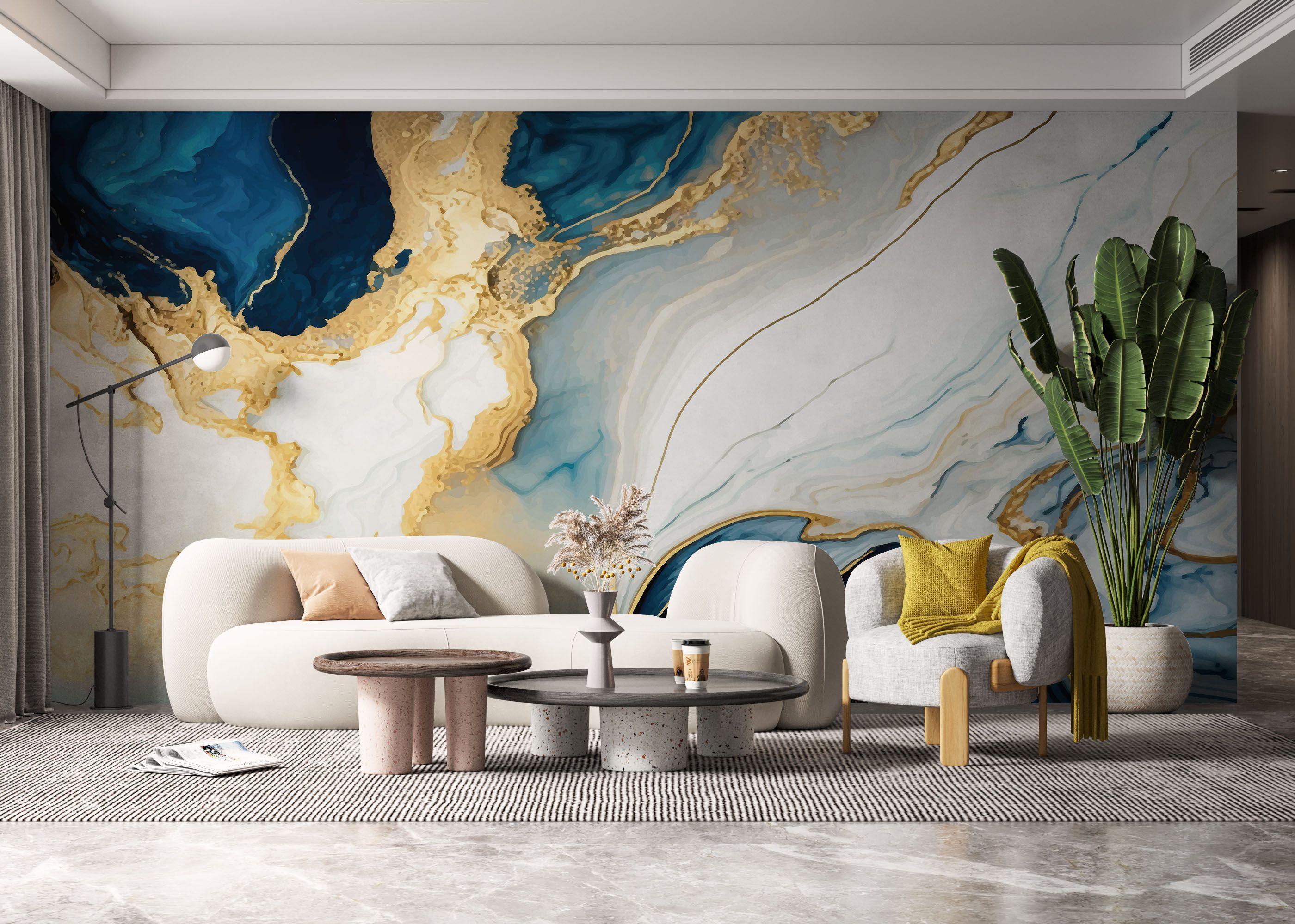 Blue Stone Marble mockup 6