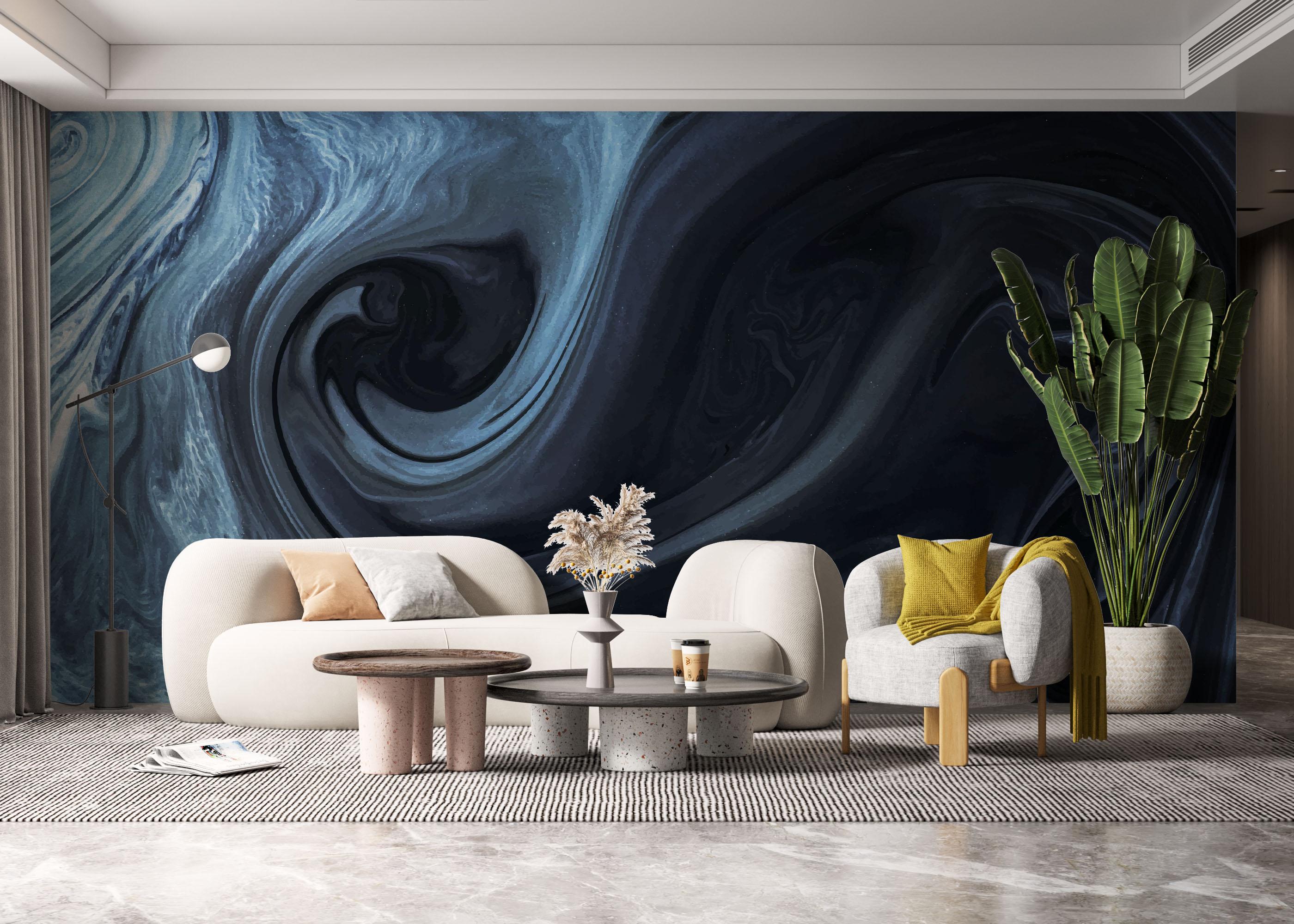 Fototapet Cool Blue Marble mockup 6