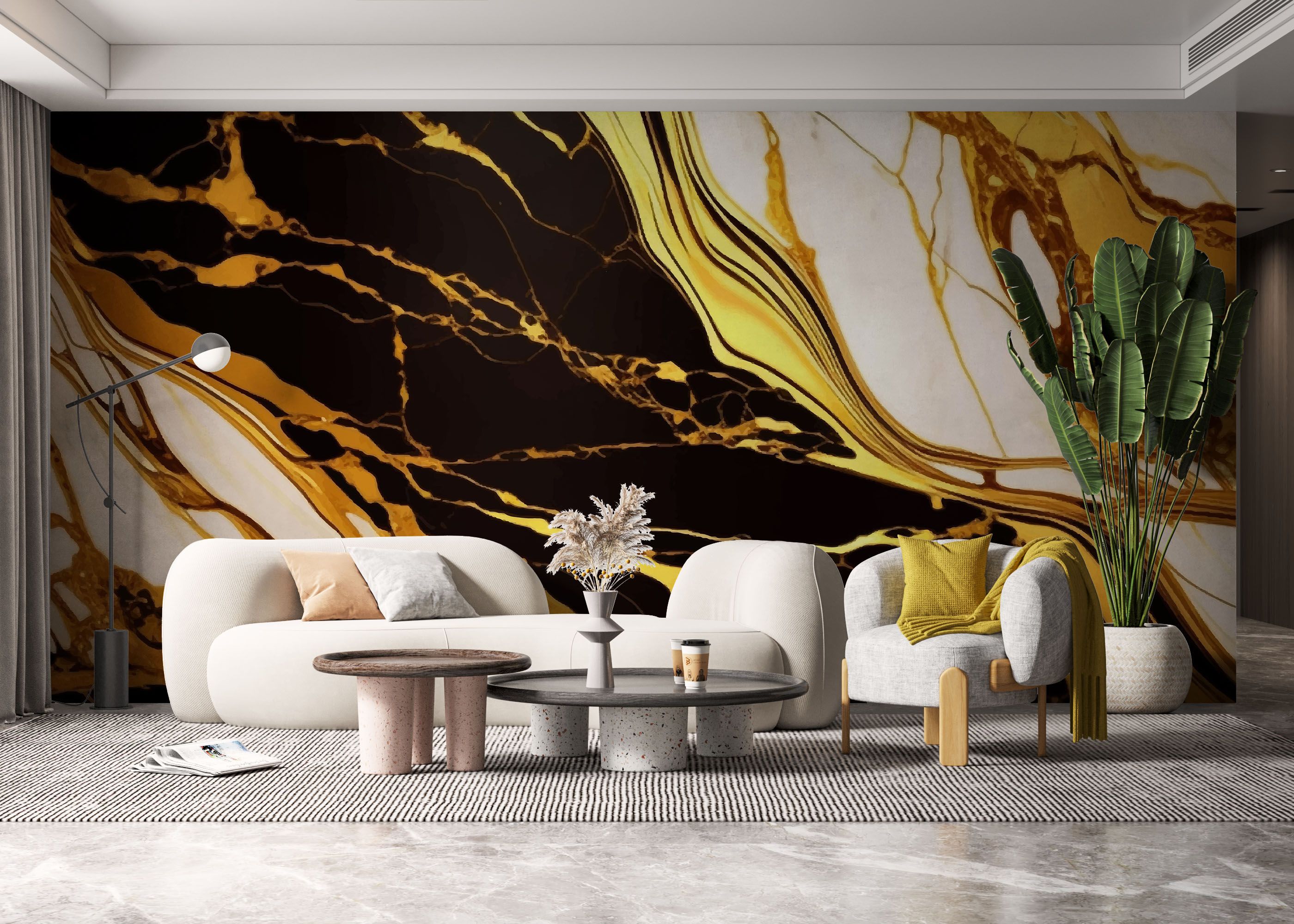 Gold Black Marble mockup 6