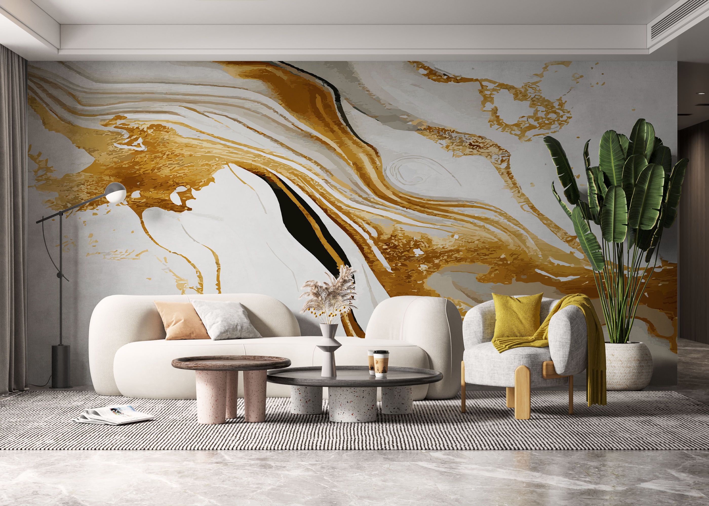 Gold Glitter Marble mockup 6