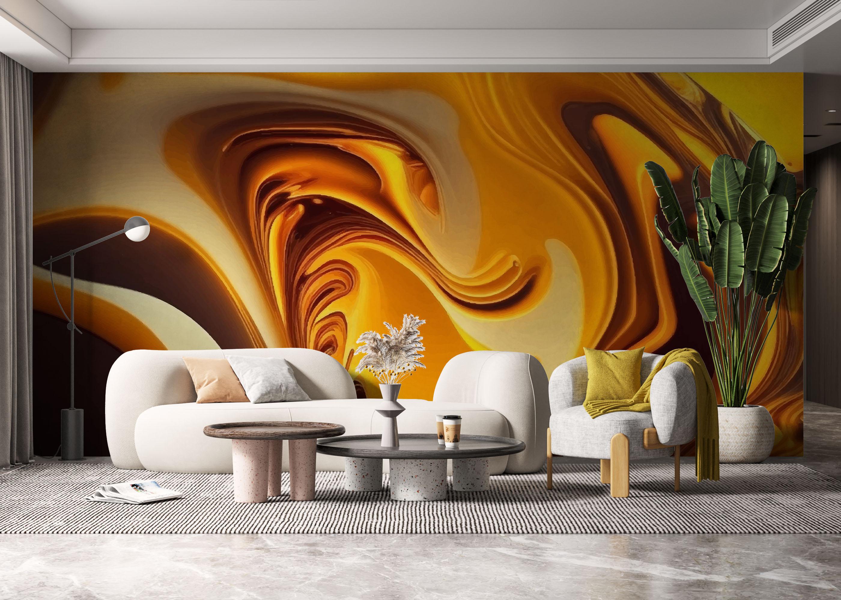 Fototapet Strong Yellow Marble mockup 6