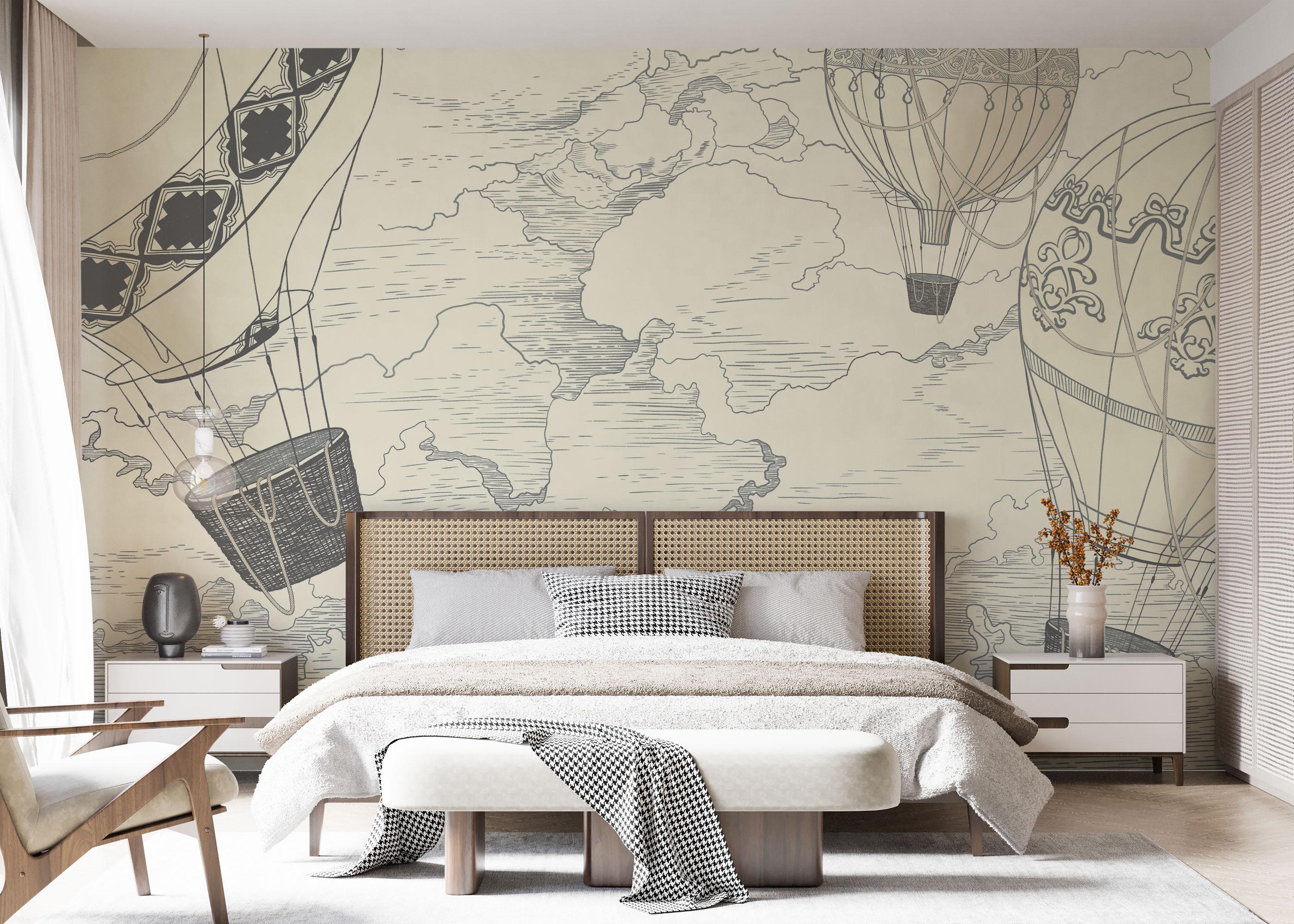 Fototapet Asiatic Drawing mockup 7