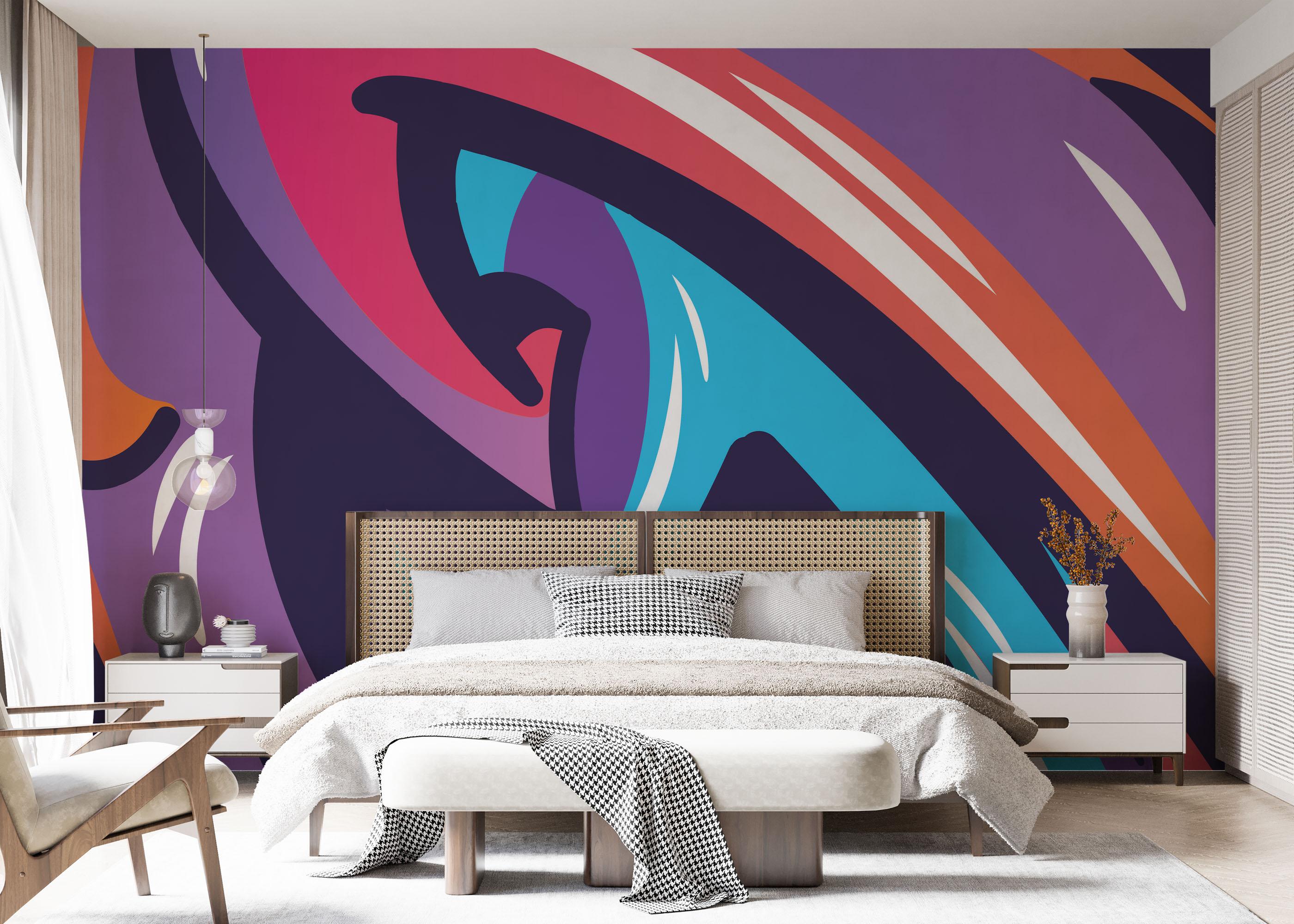 Fototapet Colorfull Graffiti mockup 7